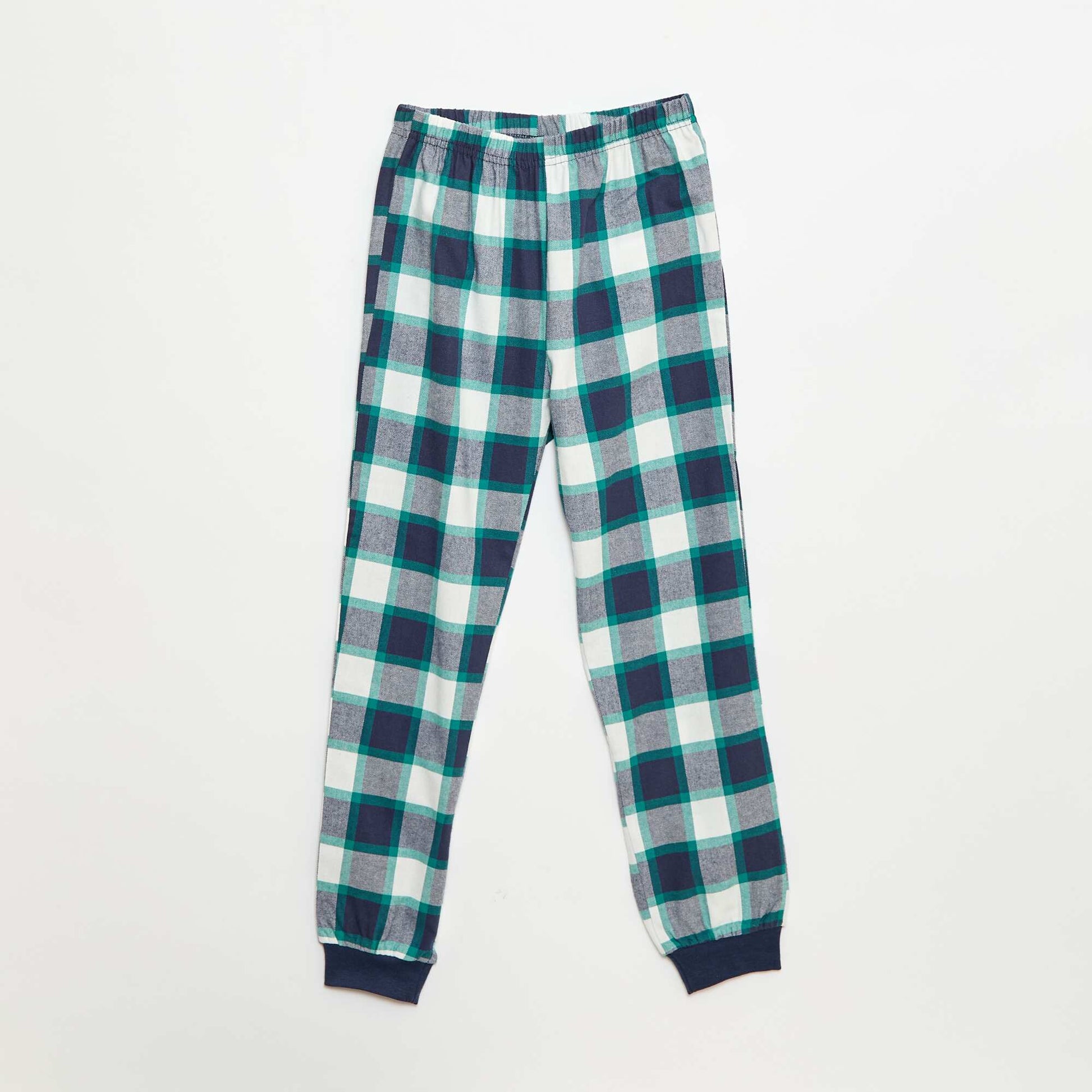 Ensemble pyjama long bimatière t-shirt + pantalon - 2 pièces BLEU