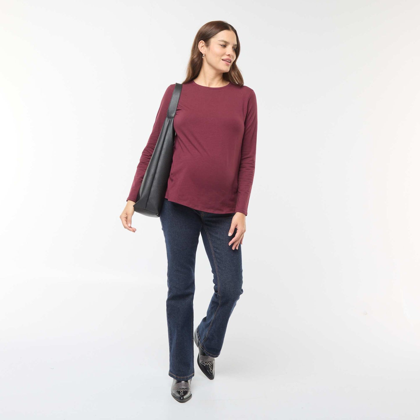 Tee-shirt d'allaitement basique ROUGE