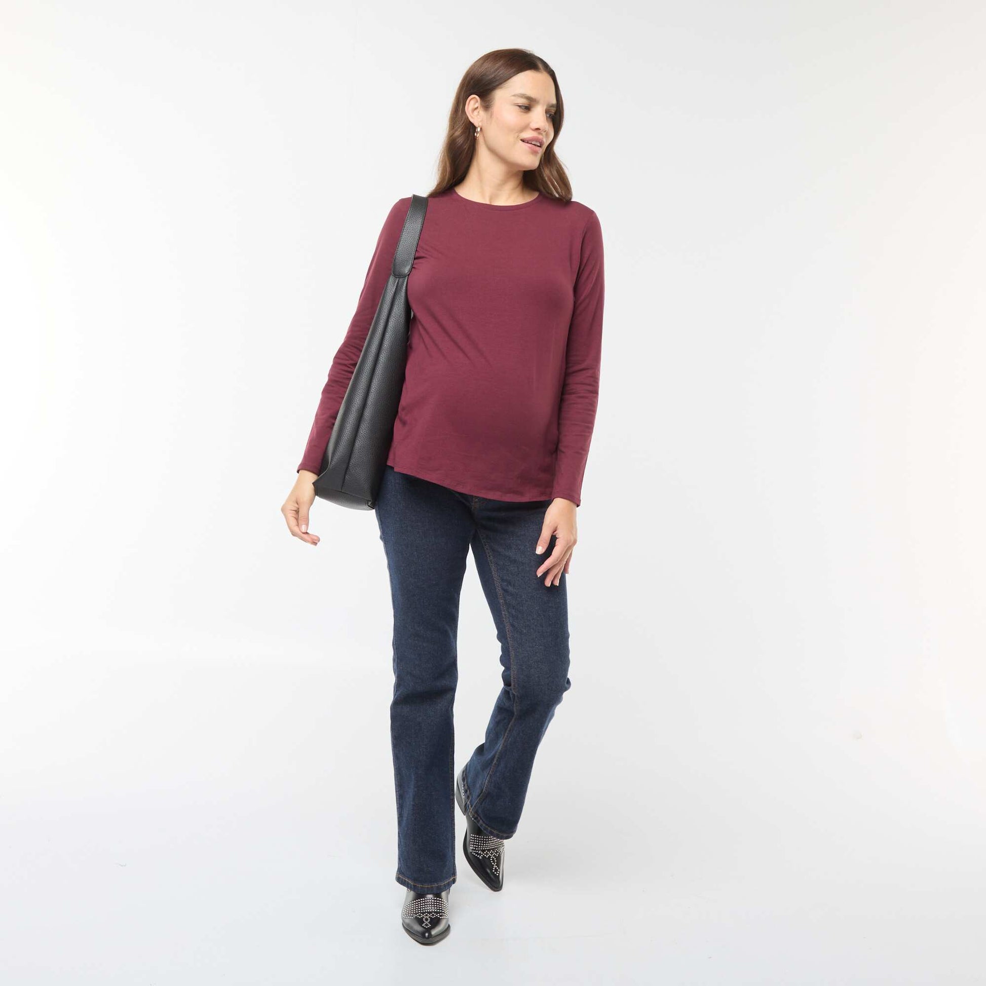Tee-shirt d'allaitement basique ROUGE