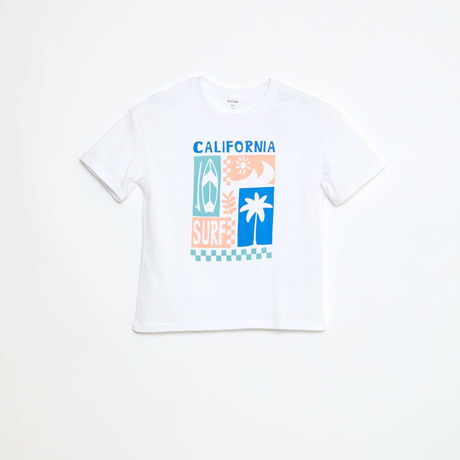 T-shirt imprimé en coton BLANC