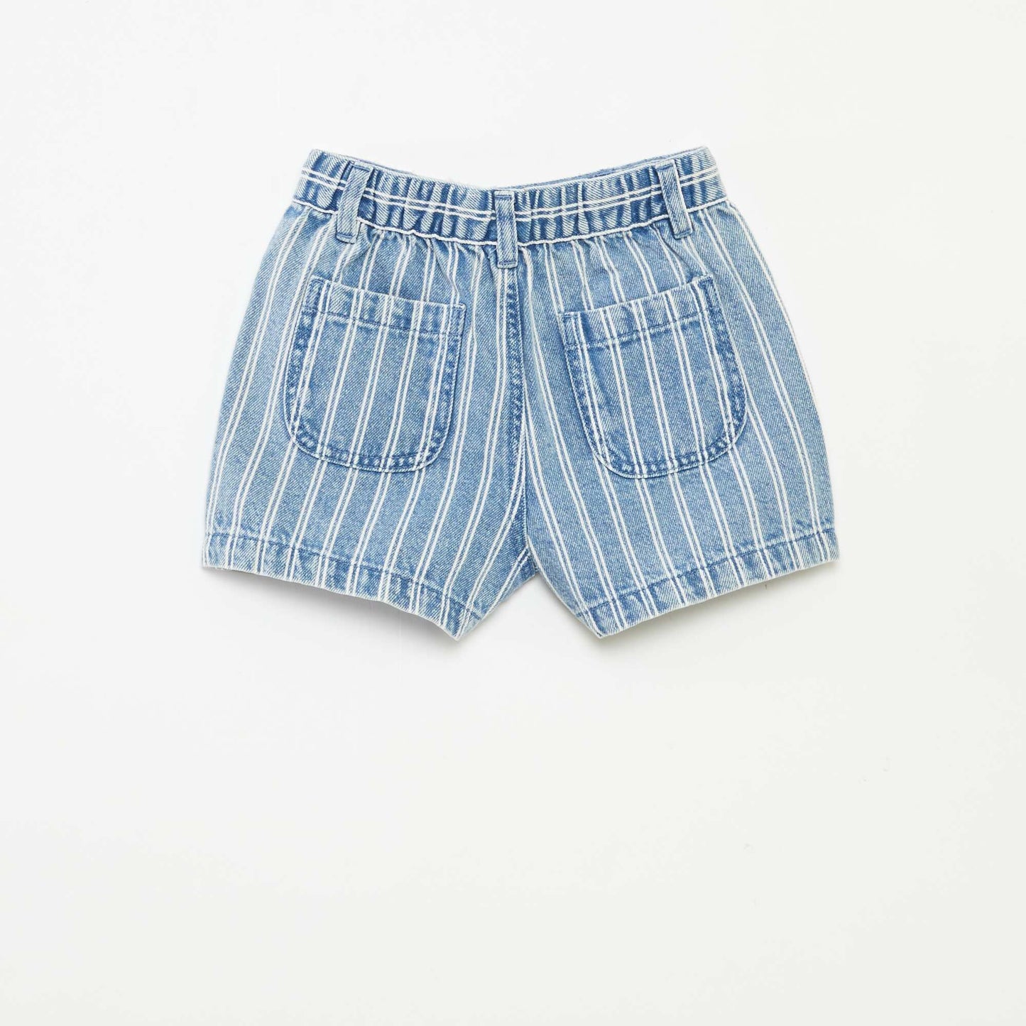 Short en jean taille haute BLEU RAYé