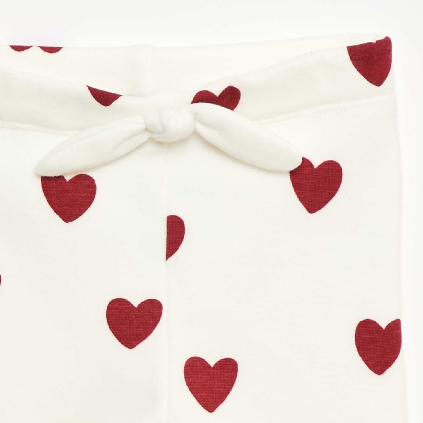 Legging fourré en molleton avec nœud BLANC/ROUGE