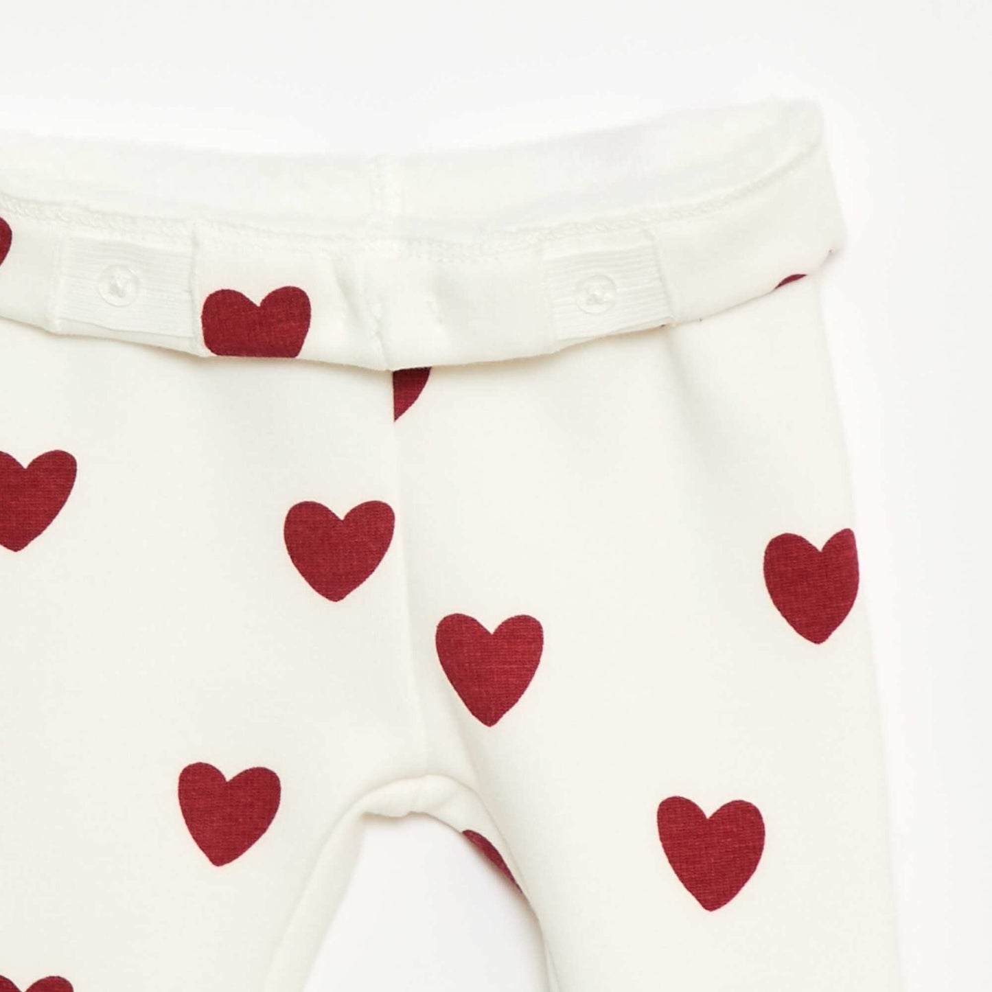 Legging fourré en molleton avec nœud BLANC/ROUGE