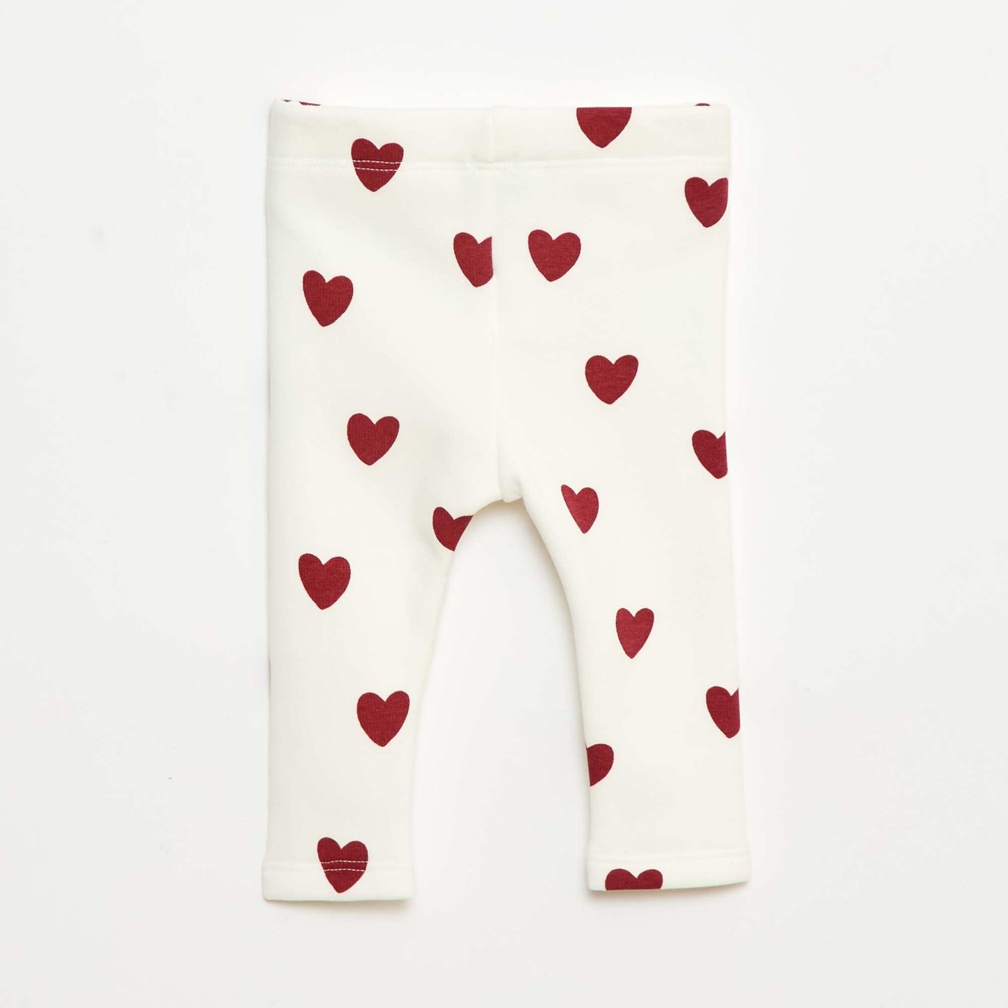 Legging fourré en molleton avec nœud BLANC/ROUGE