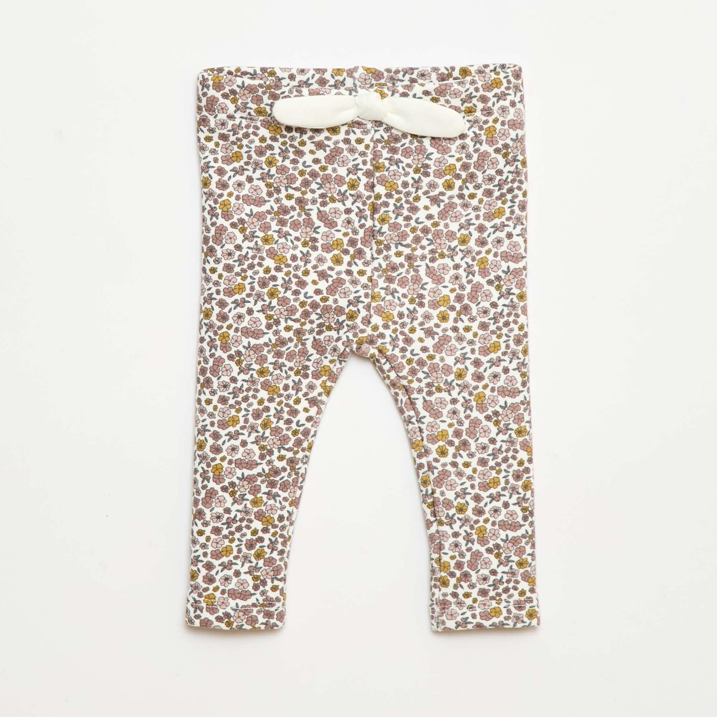 Legging fourré en molleton avec nœud BLANC