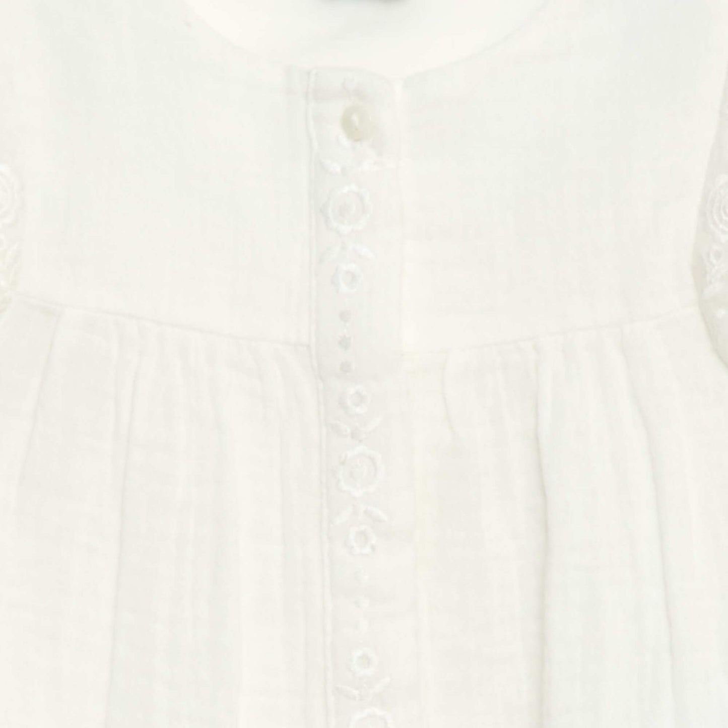 Blouse en gaze de coton BLANC