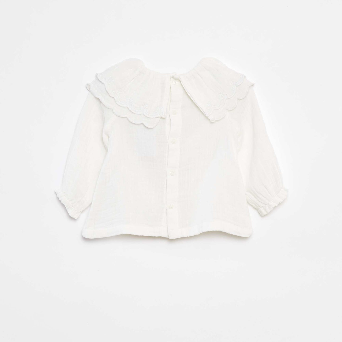 Blouse en gaze de coton BLANC