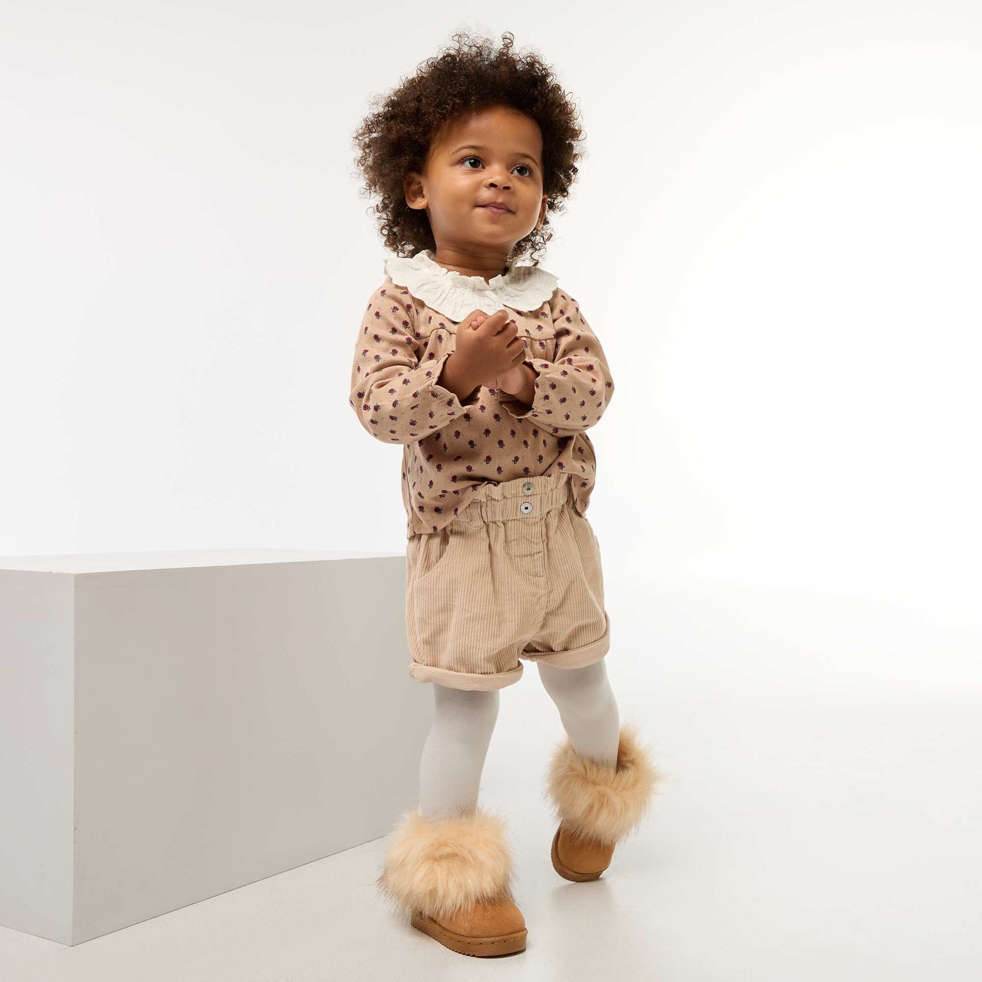 Short en velours BEIGE