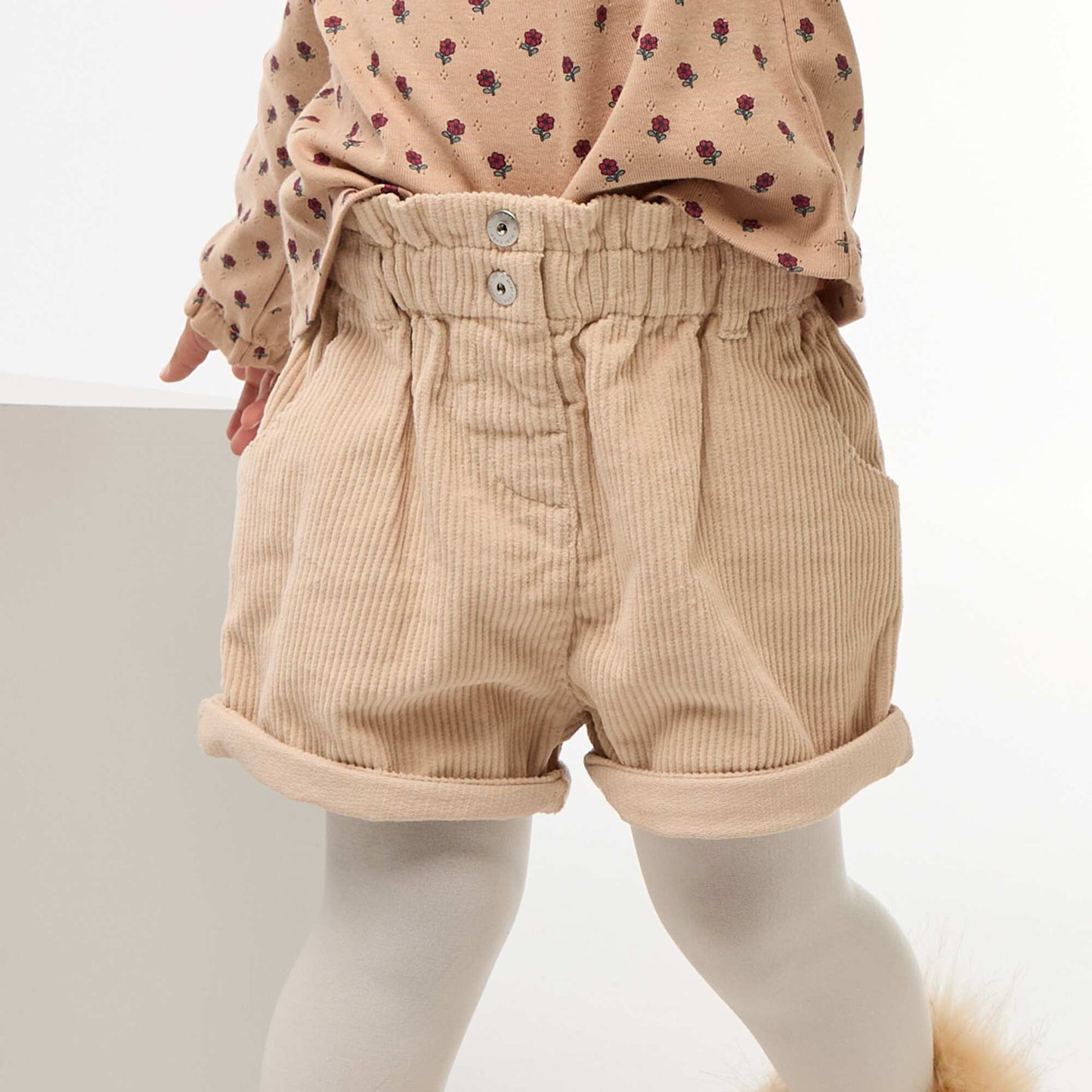 Short en velours BEIGE
