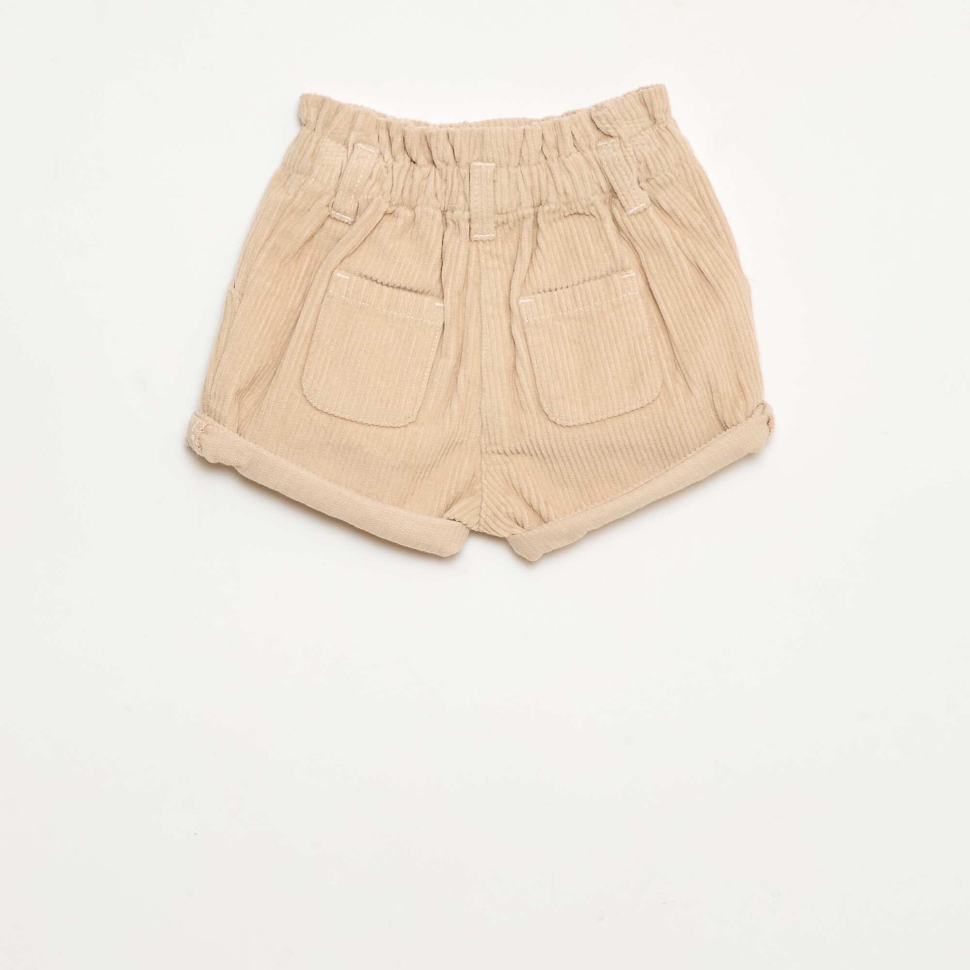 Short en velours BEIGE