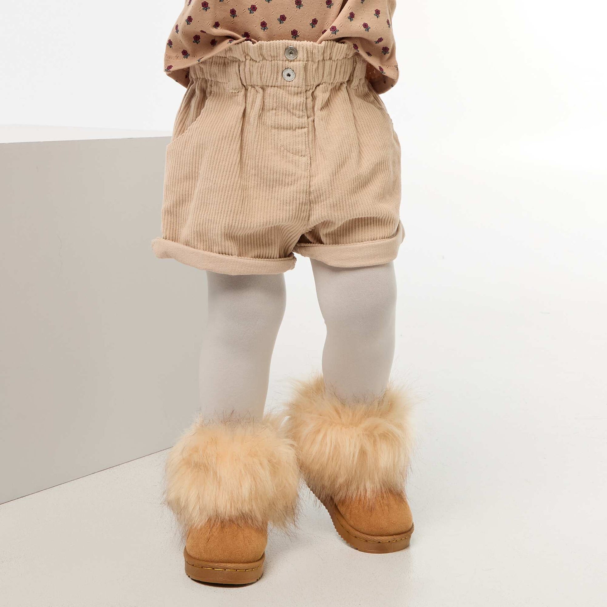 Short en velours BEIGE
