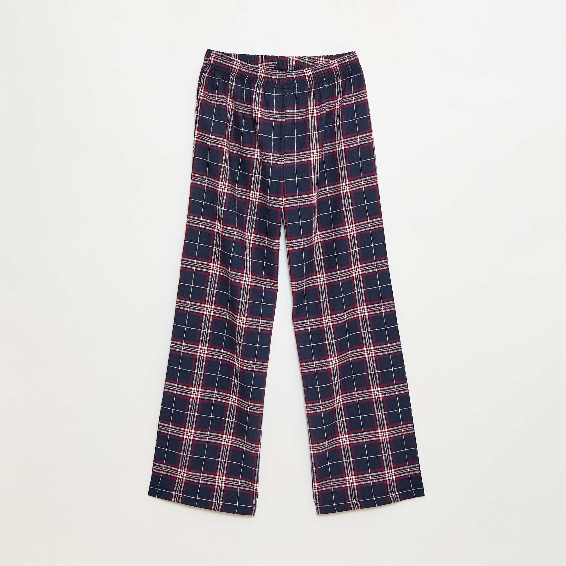 Ensemble pyjama long en polaire t-shirt + pantalon - 2 pièces BLEU