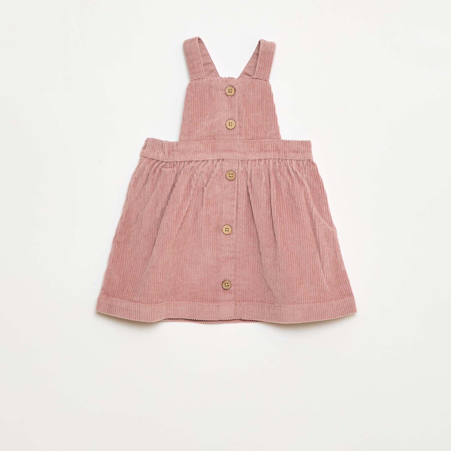 Salopette à bretelles en velours ROSE