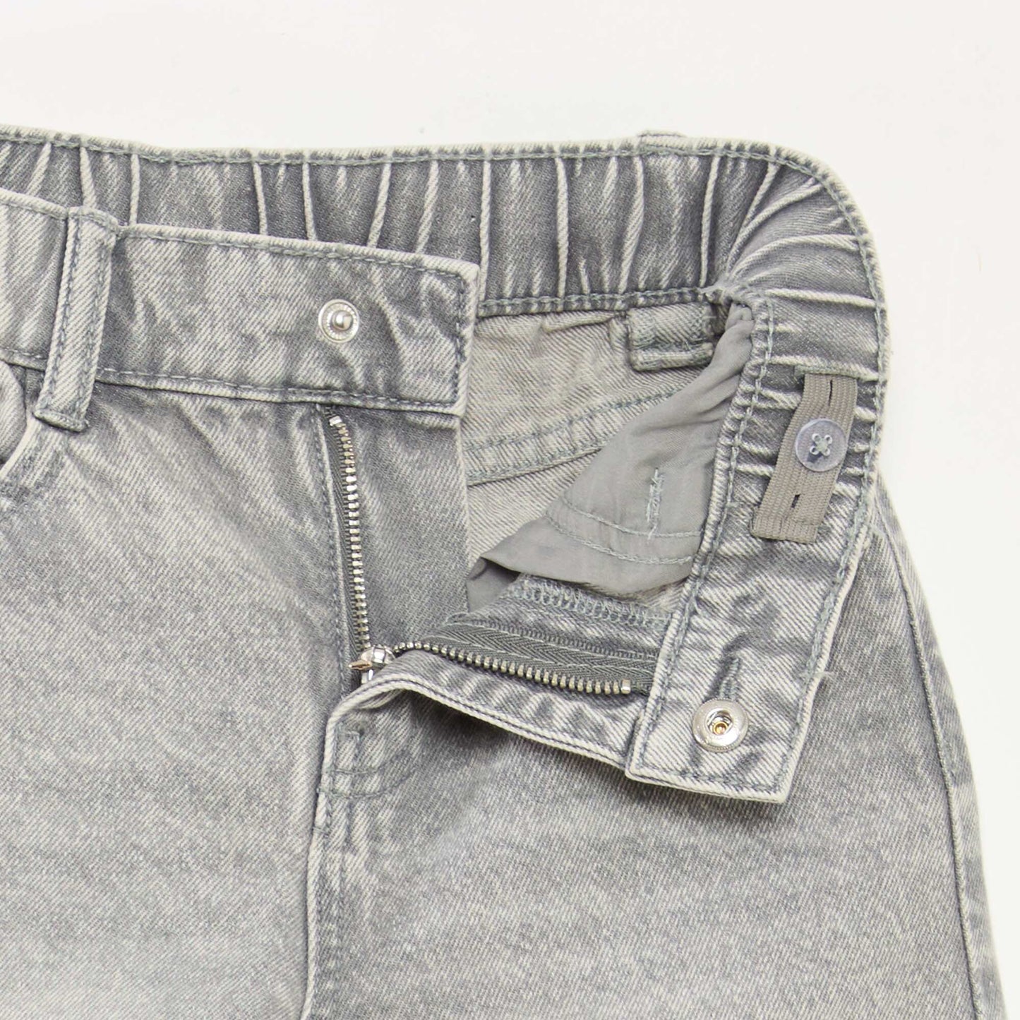 Pantalon large à 5 poches en denim GRIS