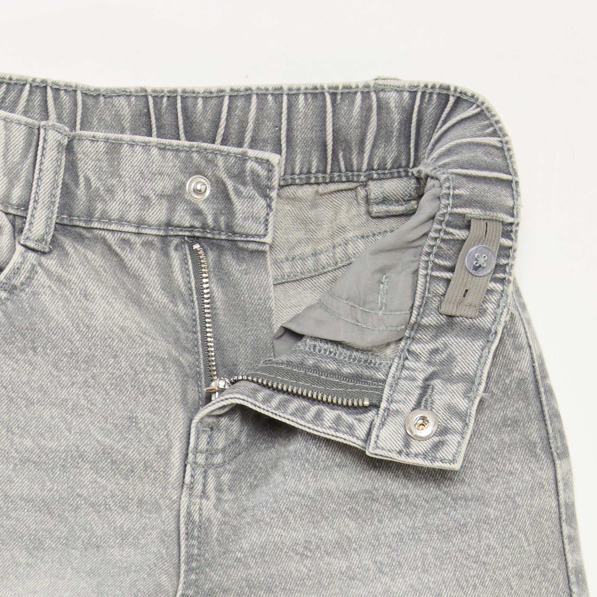 Pantalon large à 5 poches en denim GRIS