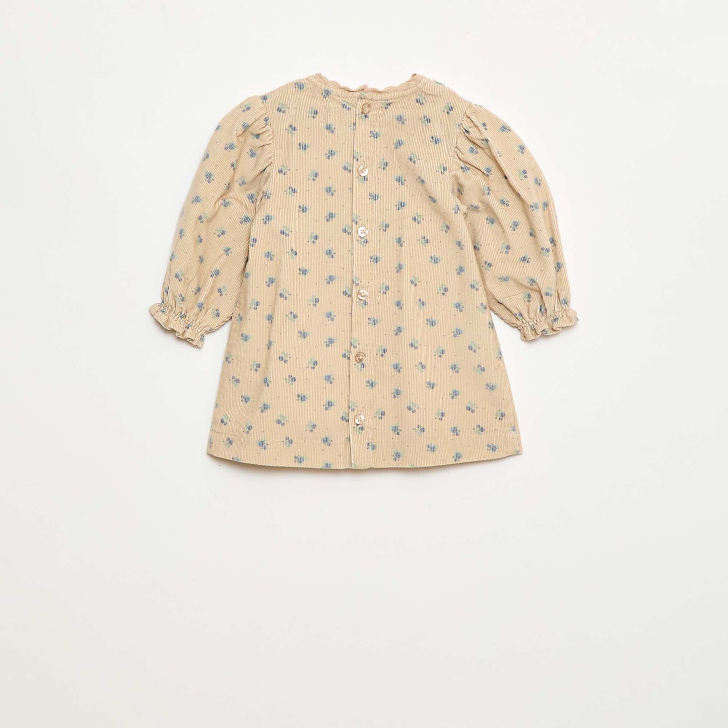 Robe à motif en velours BEIGE