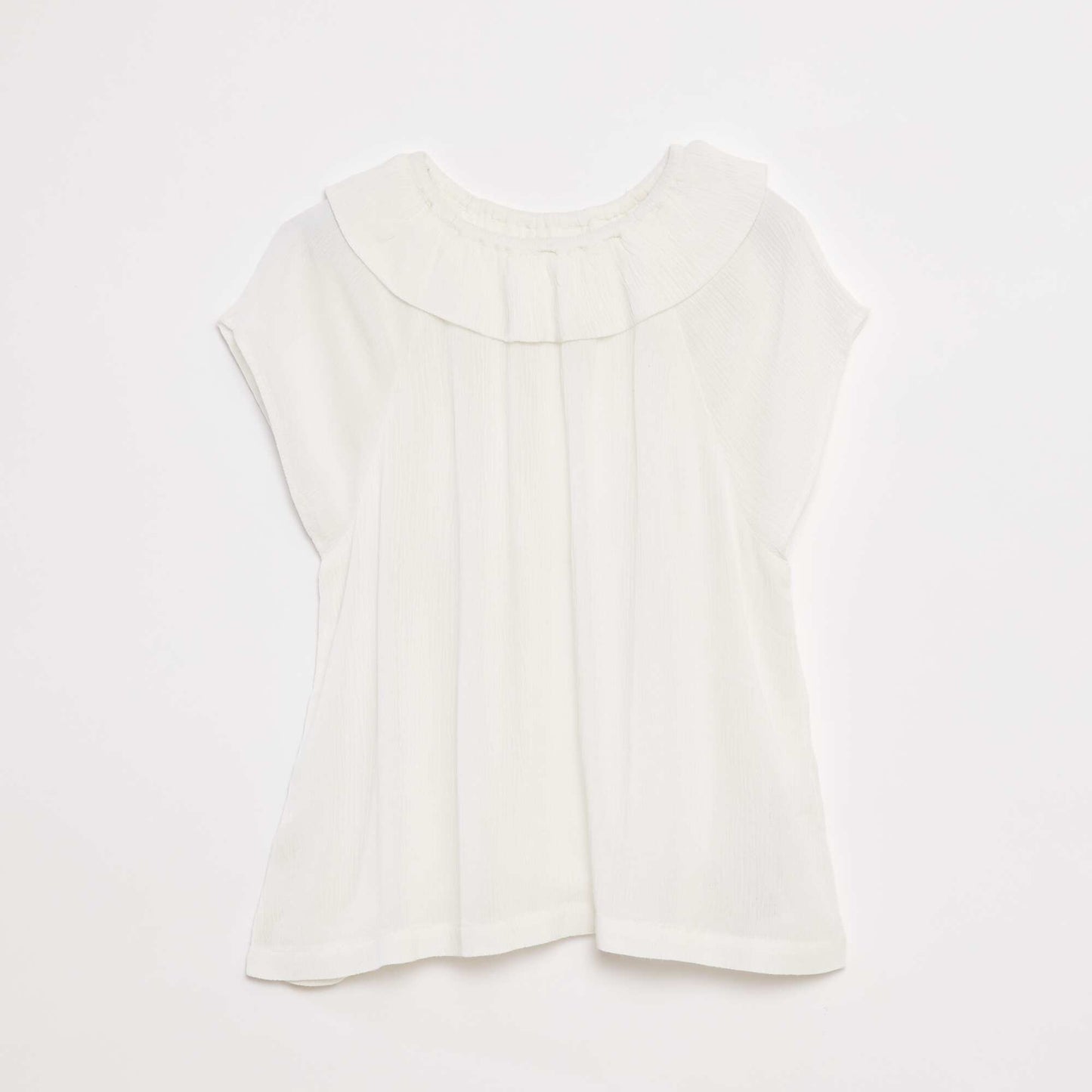 Blouse légère sans manches unie BLANC