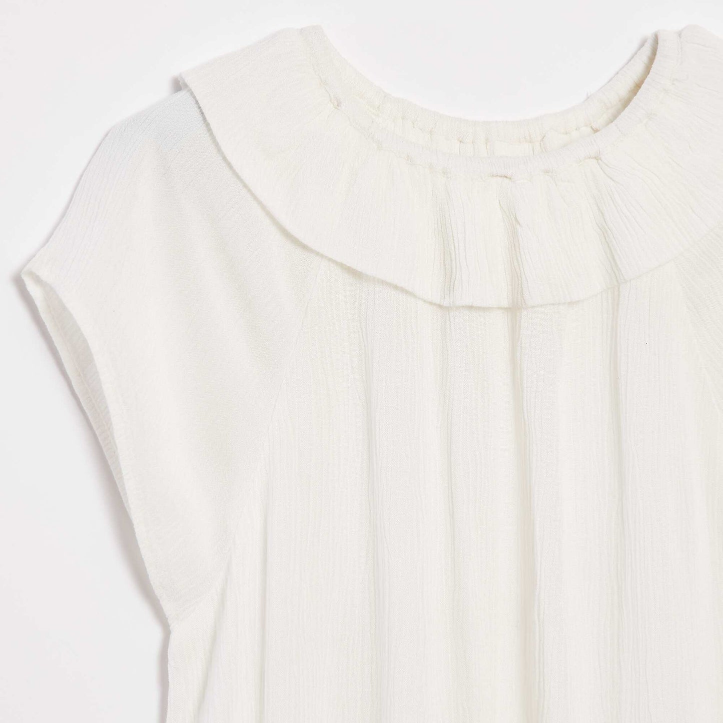 Blouse légère sans manches unie BLANC