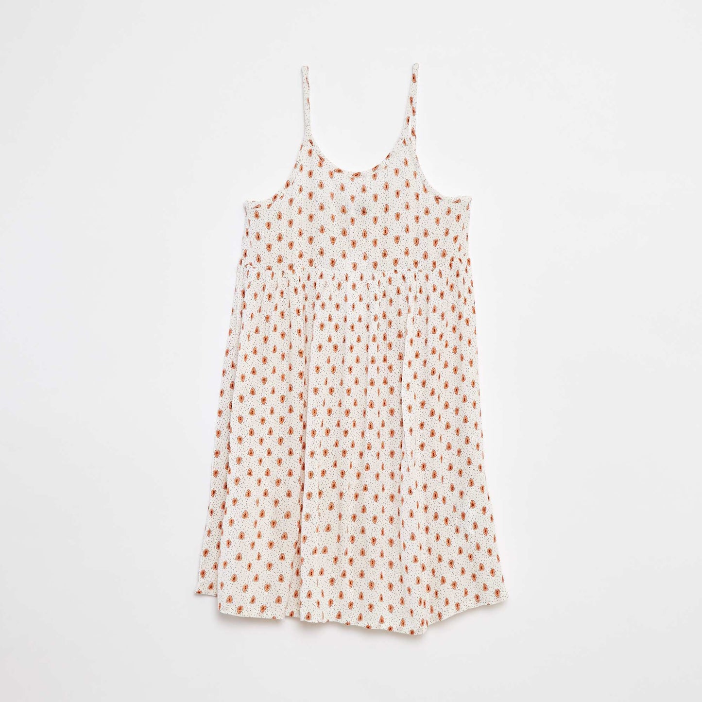 Robe à bretelles en maille crêpe BLANC