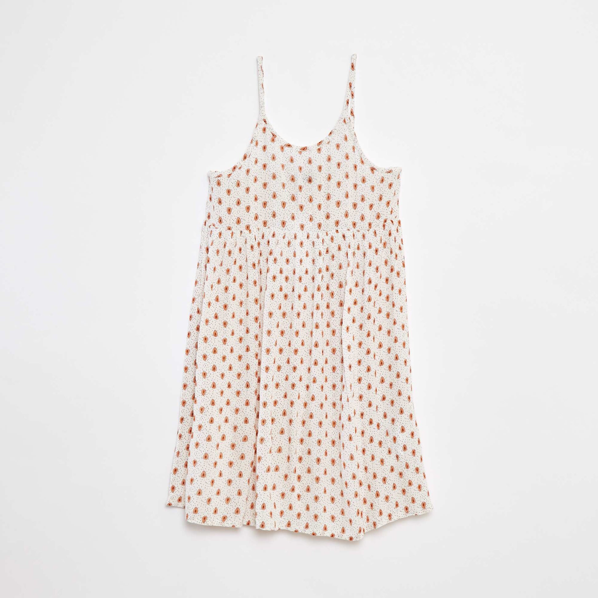 Robe à bretelles en maille crêpe BLANC