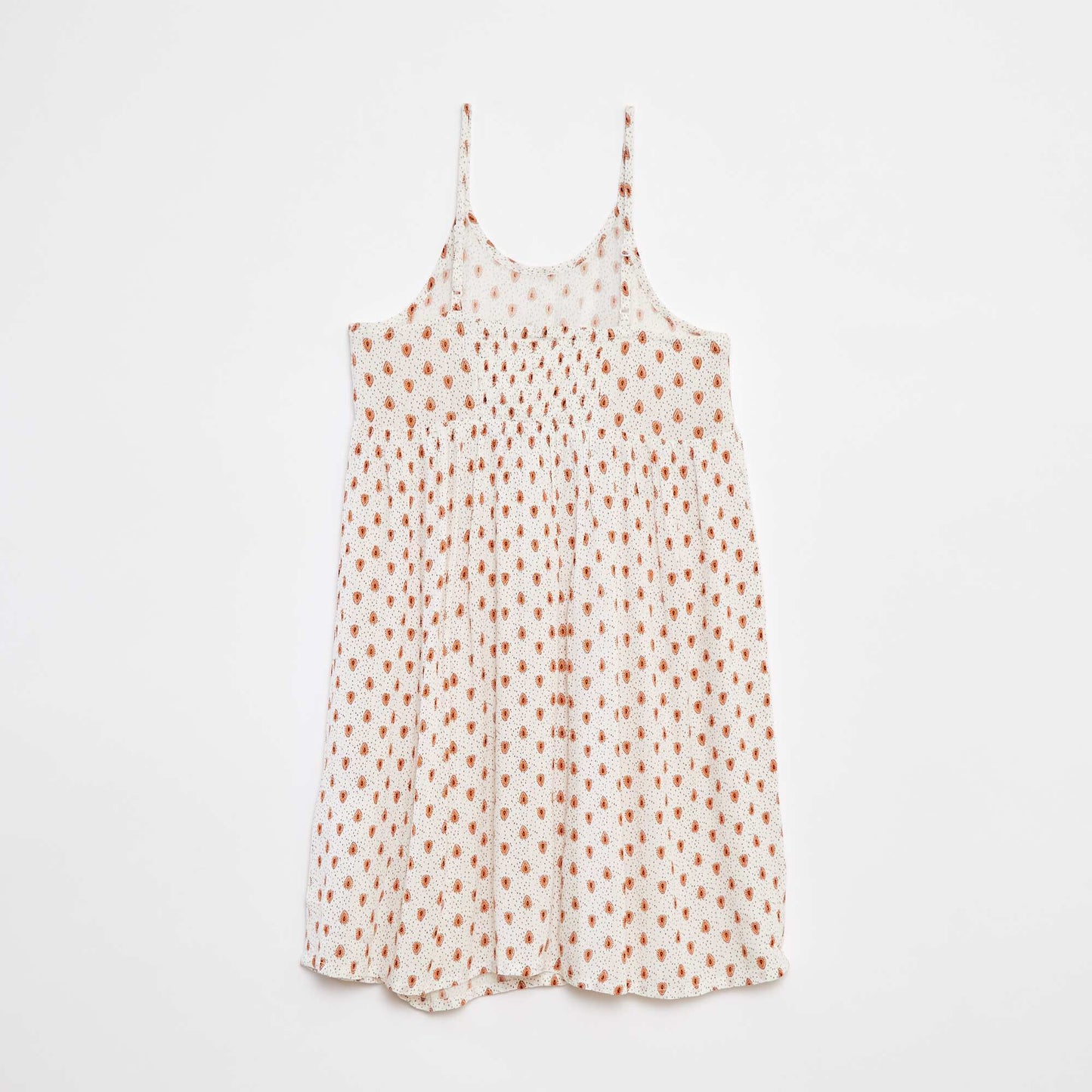 Robe à bretelles en maille crêpe BLANC