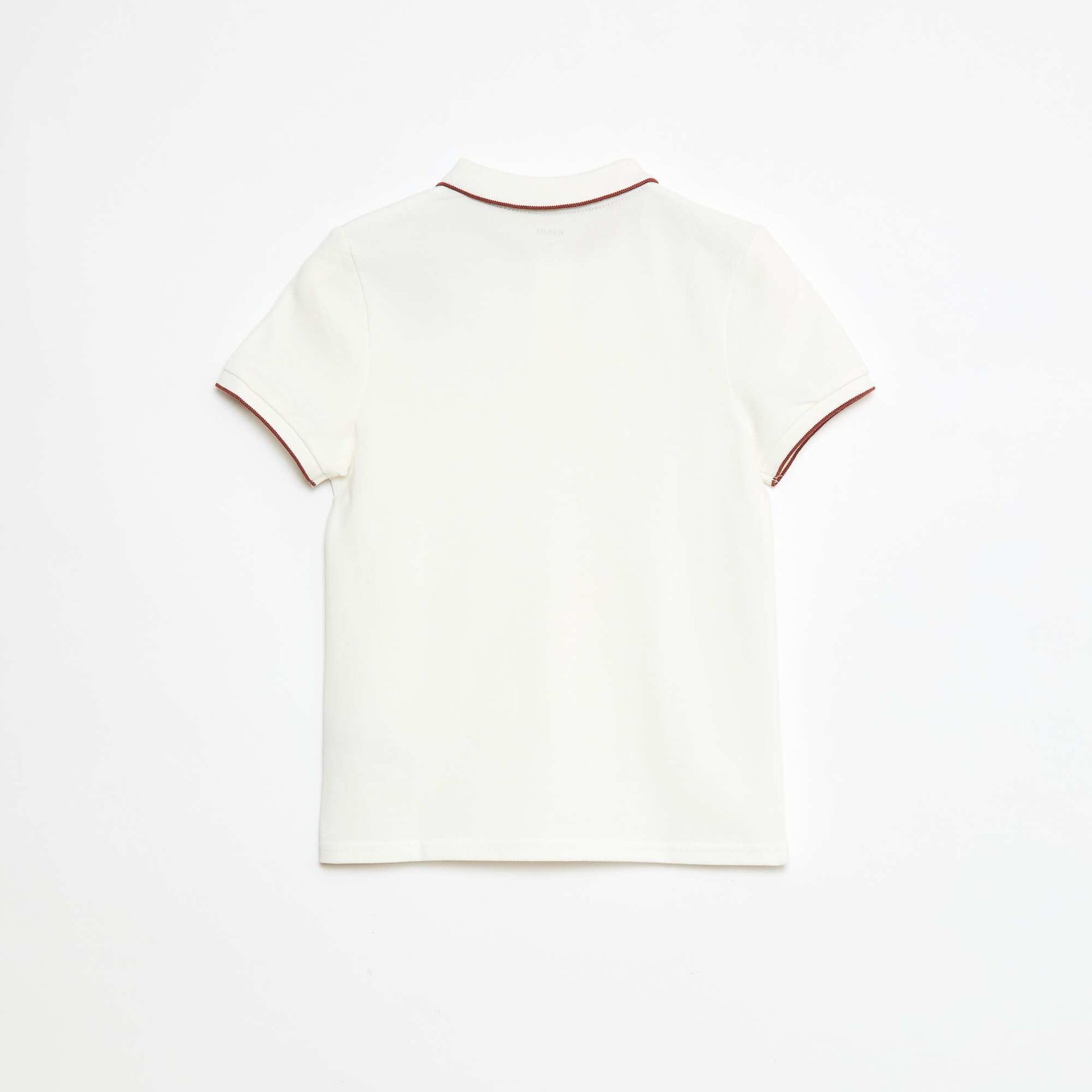 Polo en coton piqué BLANC