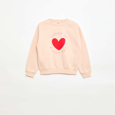 Sweat à manches longues avec imprimé ROSE