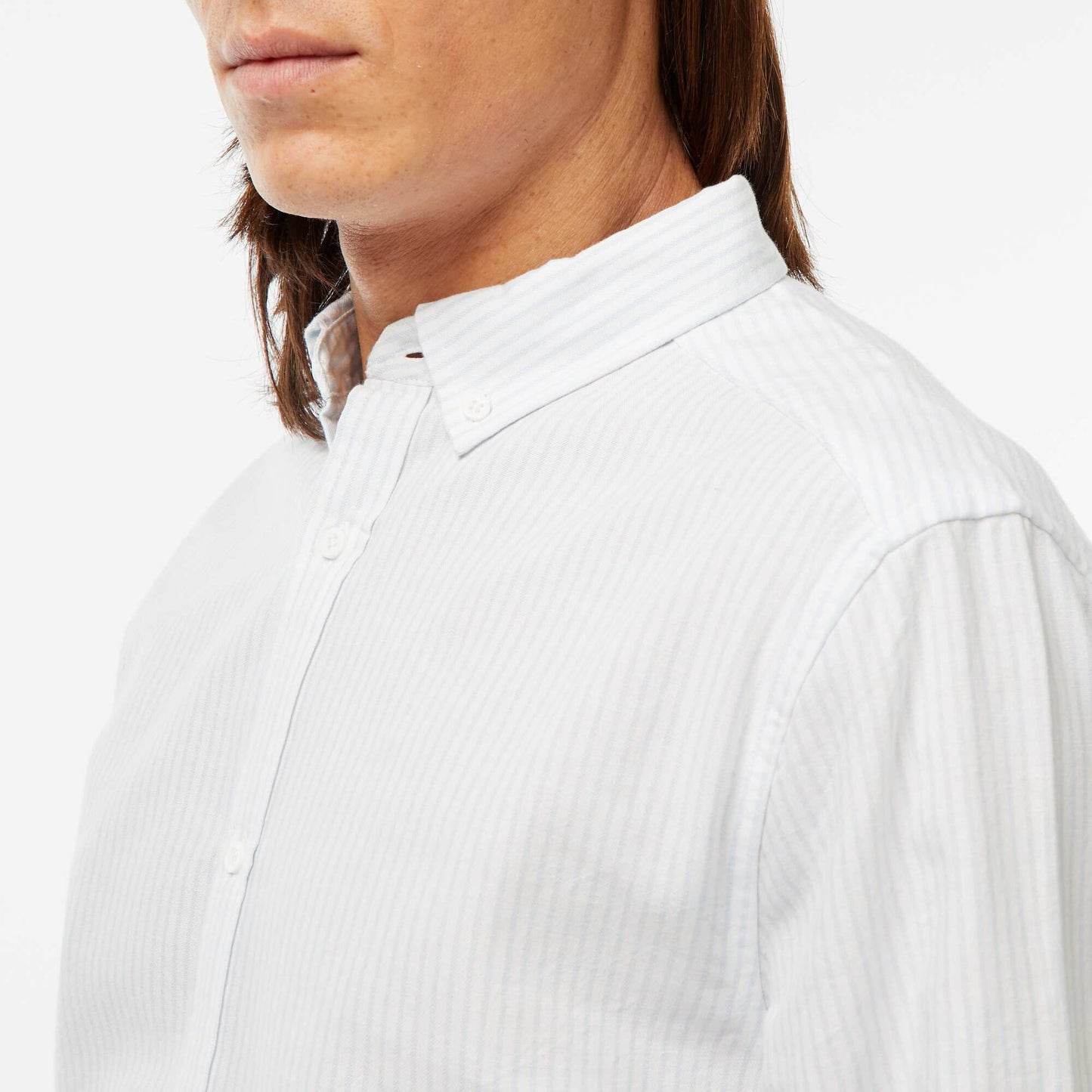 Chemise Oxford avec motif à rayures BLEU