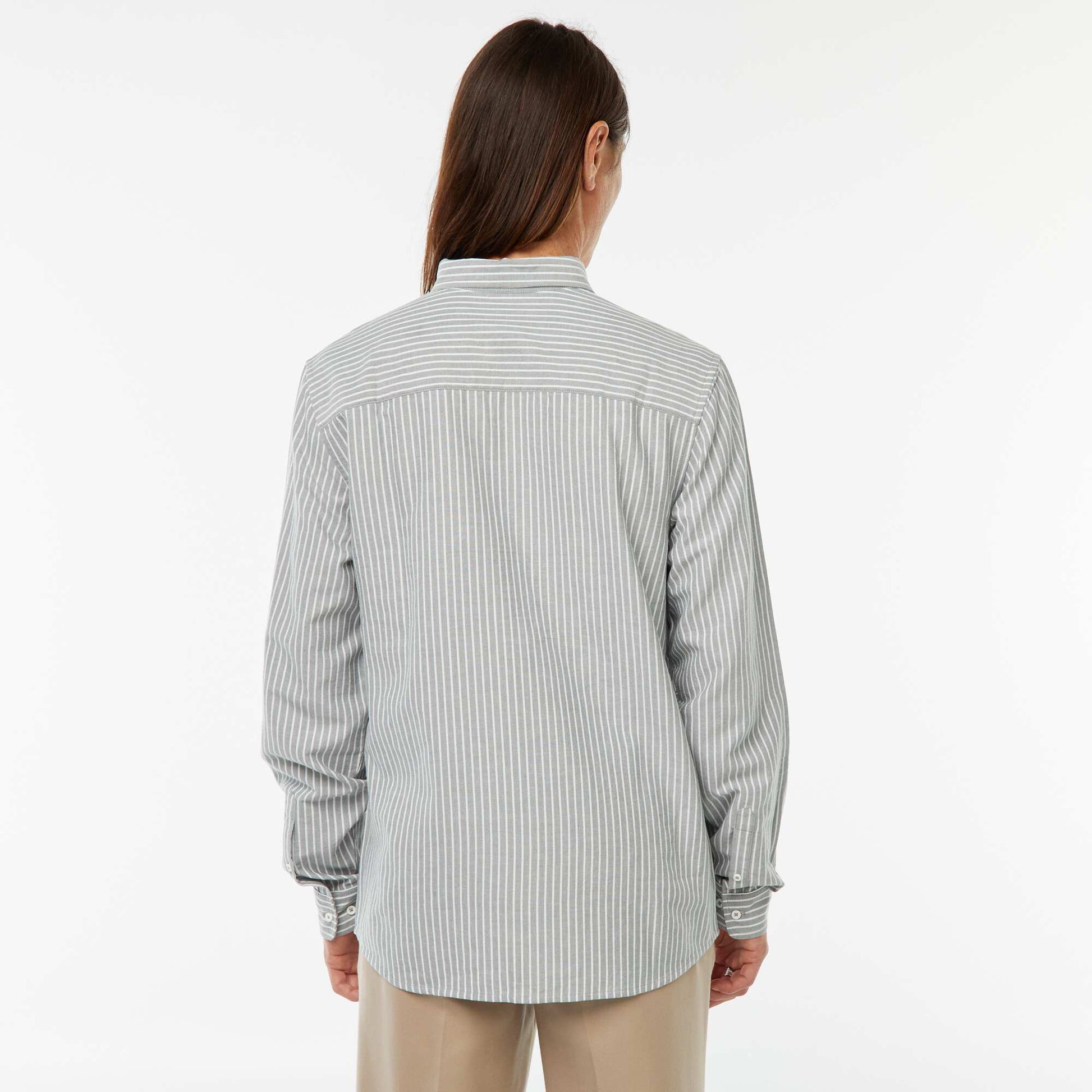 Chemise Oxford avec motif à rayures VERT