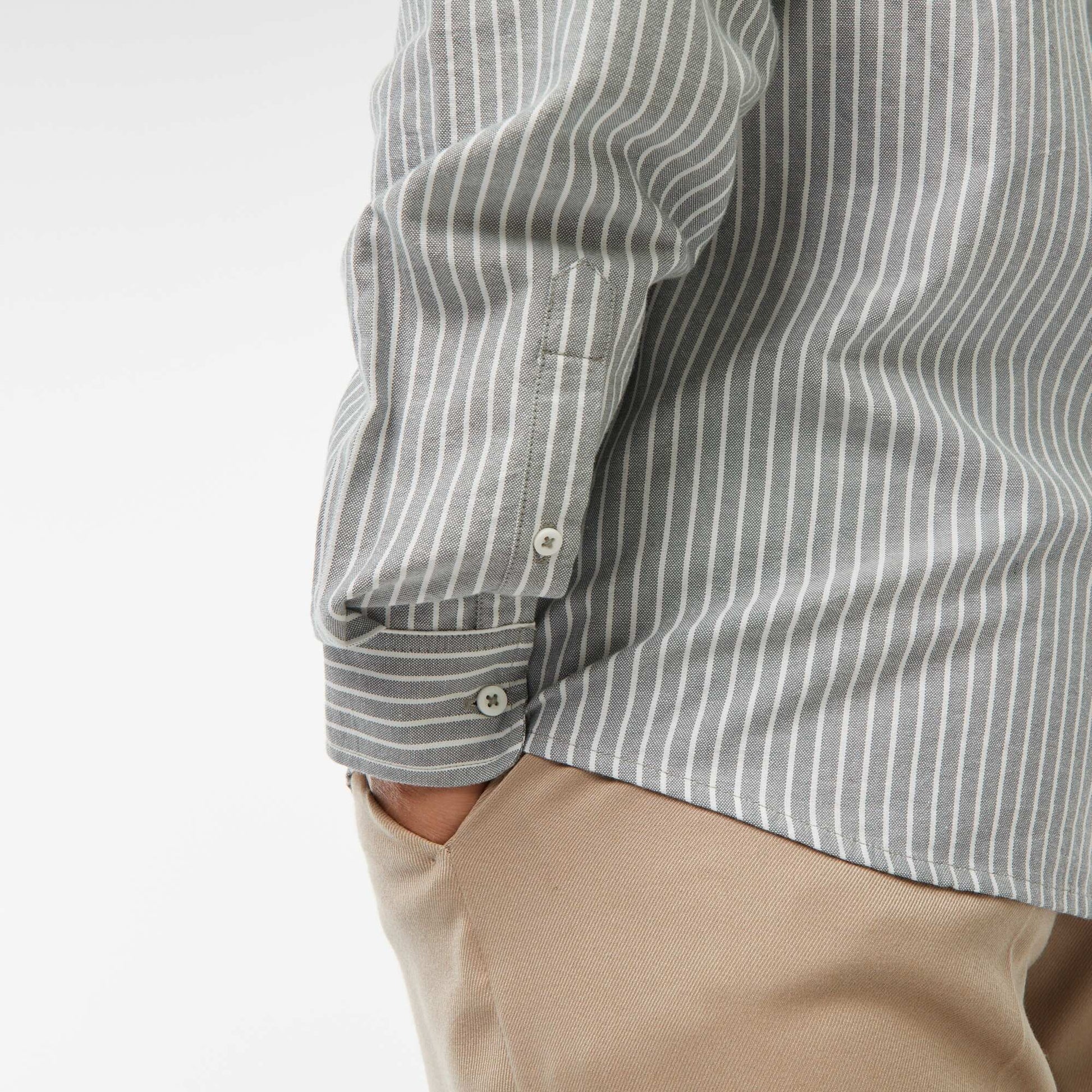 Chemise Oxford avec motif à rayures VERT