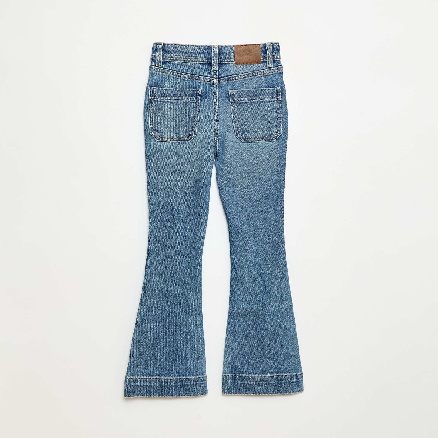 Jean coupe flare/bootcut avec poches plaquées BLEU