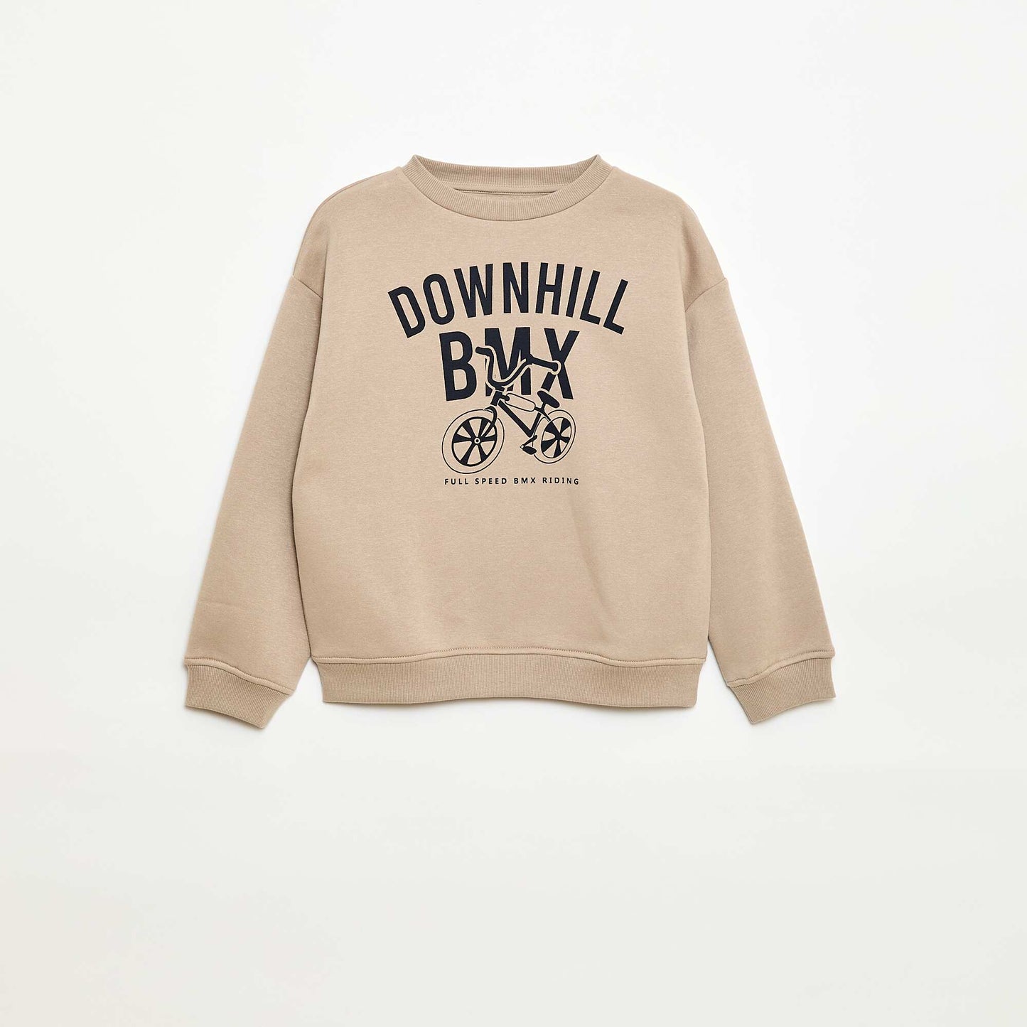 Sweat loose avec imprimé BEIGE