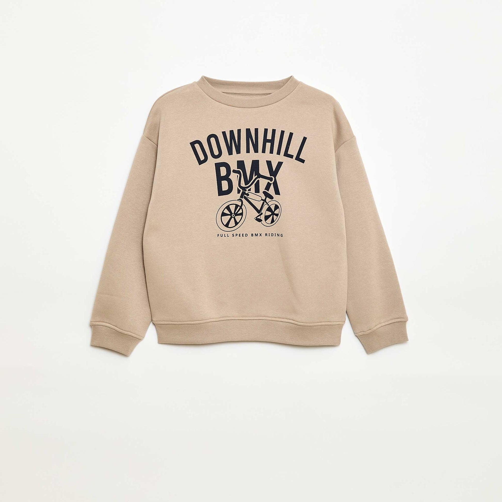Sweat loose avec imprimé BEIGE