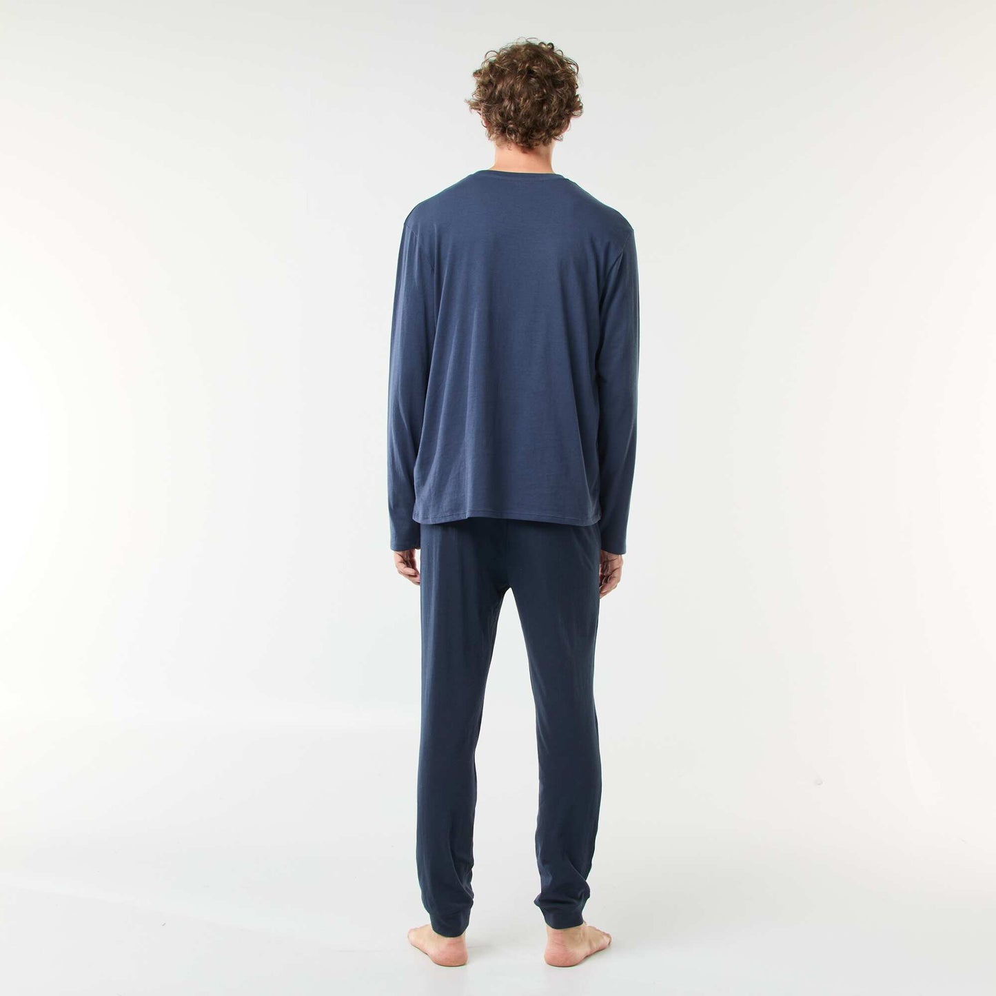 Ensemble pyjama long en jersey t-shirt + pantalon - 2 pièces BLEU