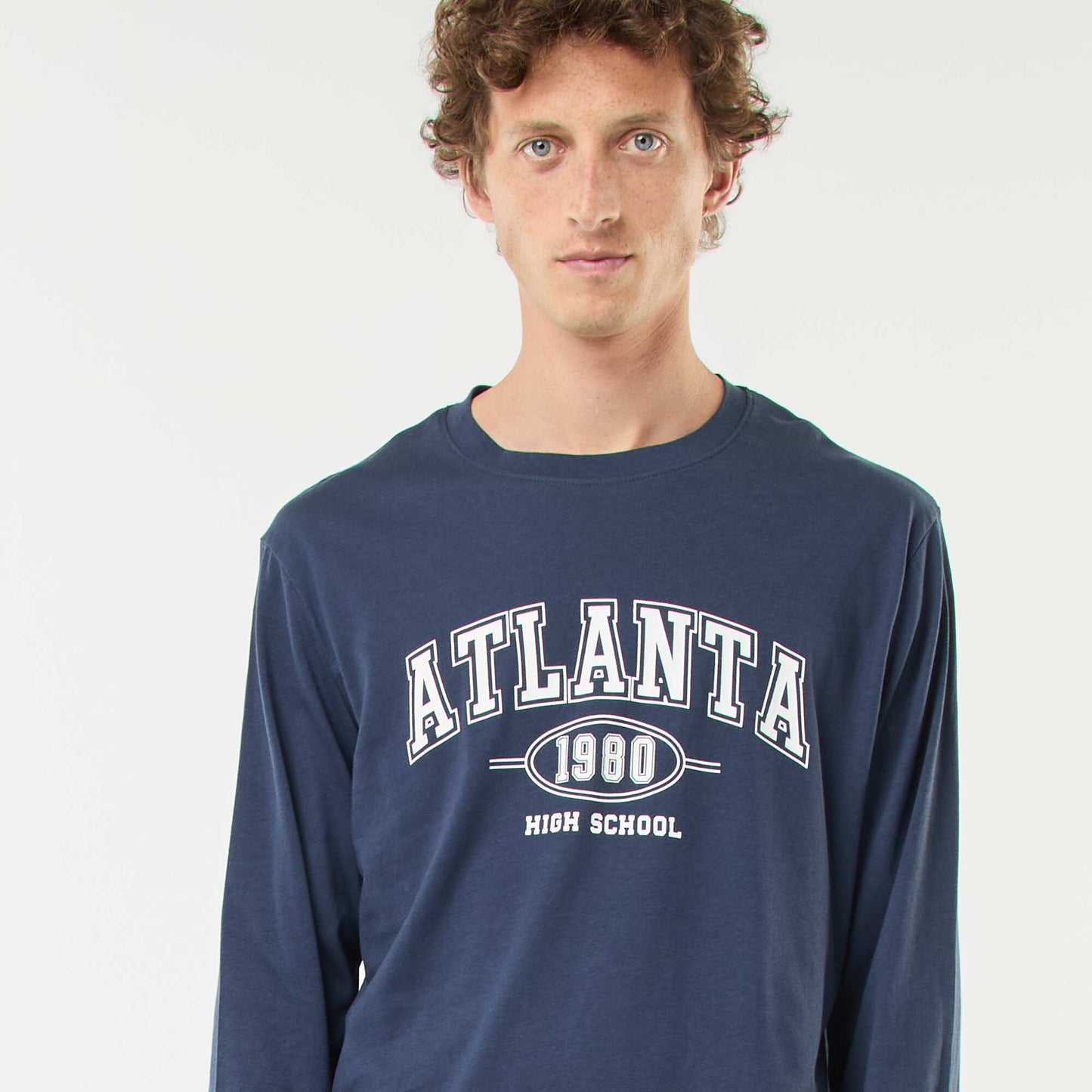 Ensemble pyjama long en jersey t-shirt + pantalon - 2 pièces BLEU