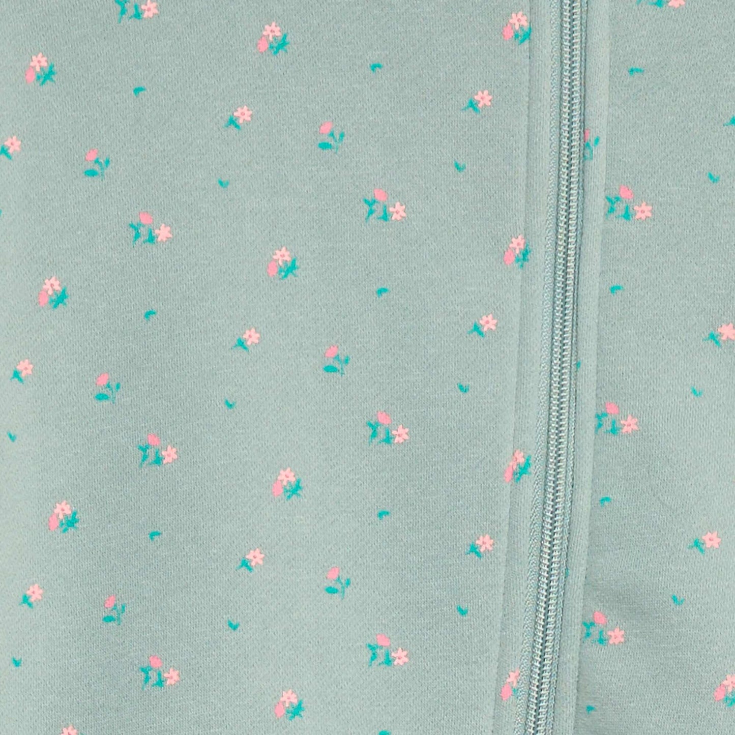 Sweat zippé à capuche avec imprimé BLEU