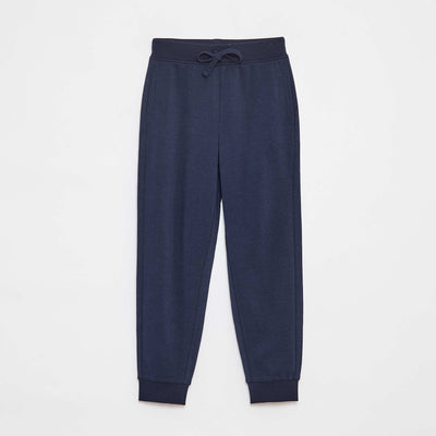 Jogging uni avec taille élastiquée BLEU