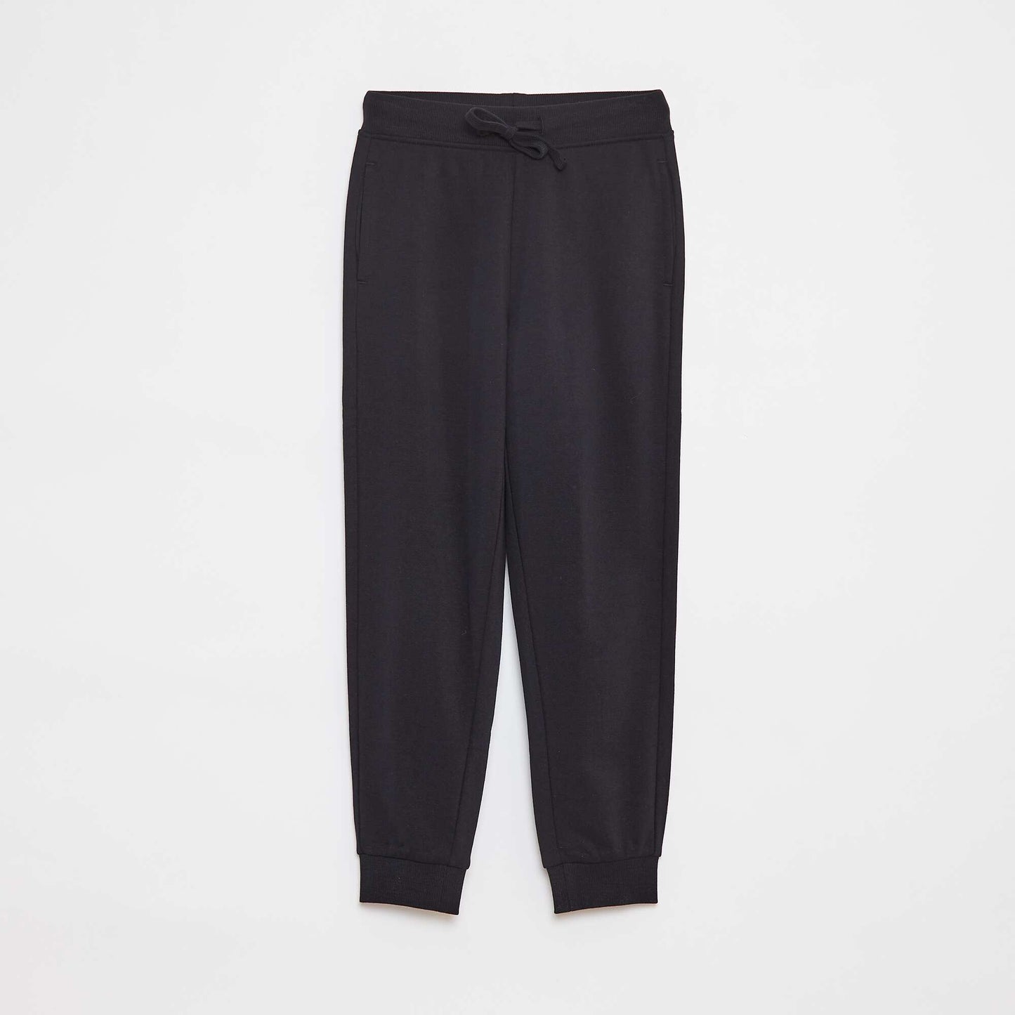Jogging uni avec taille élastiquée NOIR