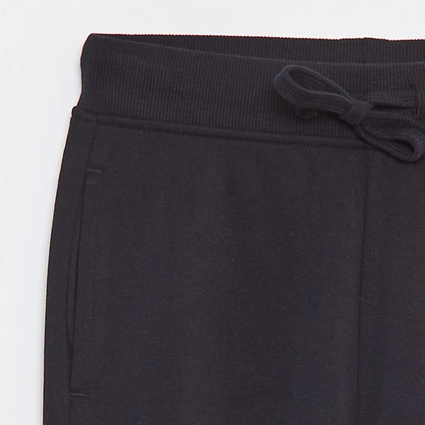 Jogging uni avec taille élastiquée NOIR
