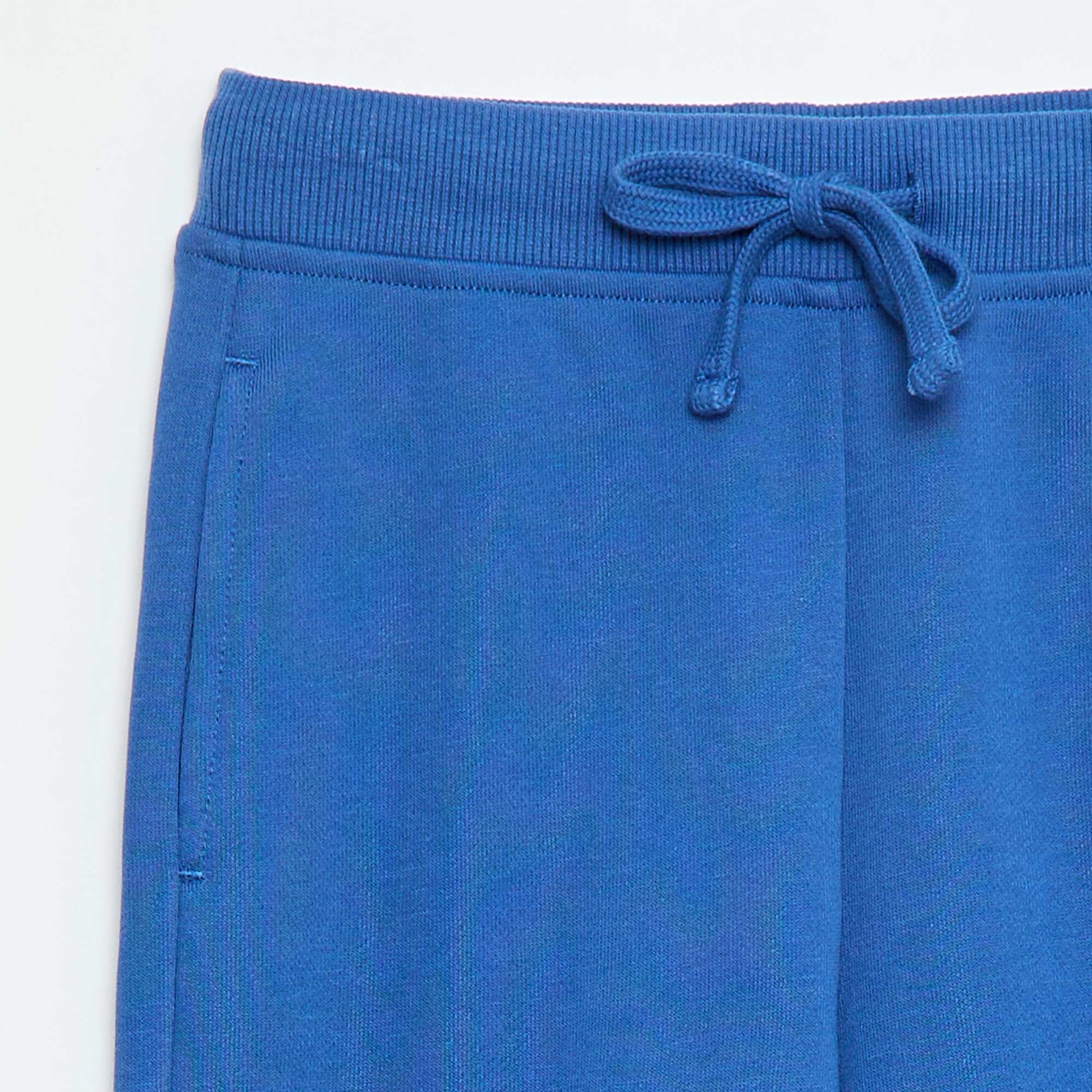 Jogging uni avec taille élastiquée BLEU