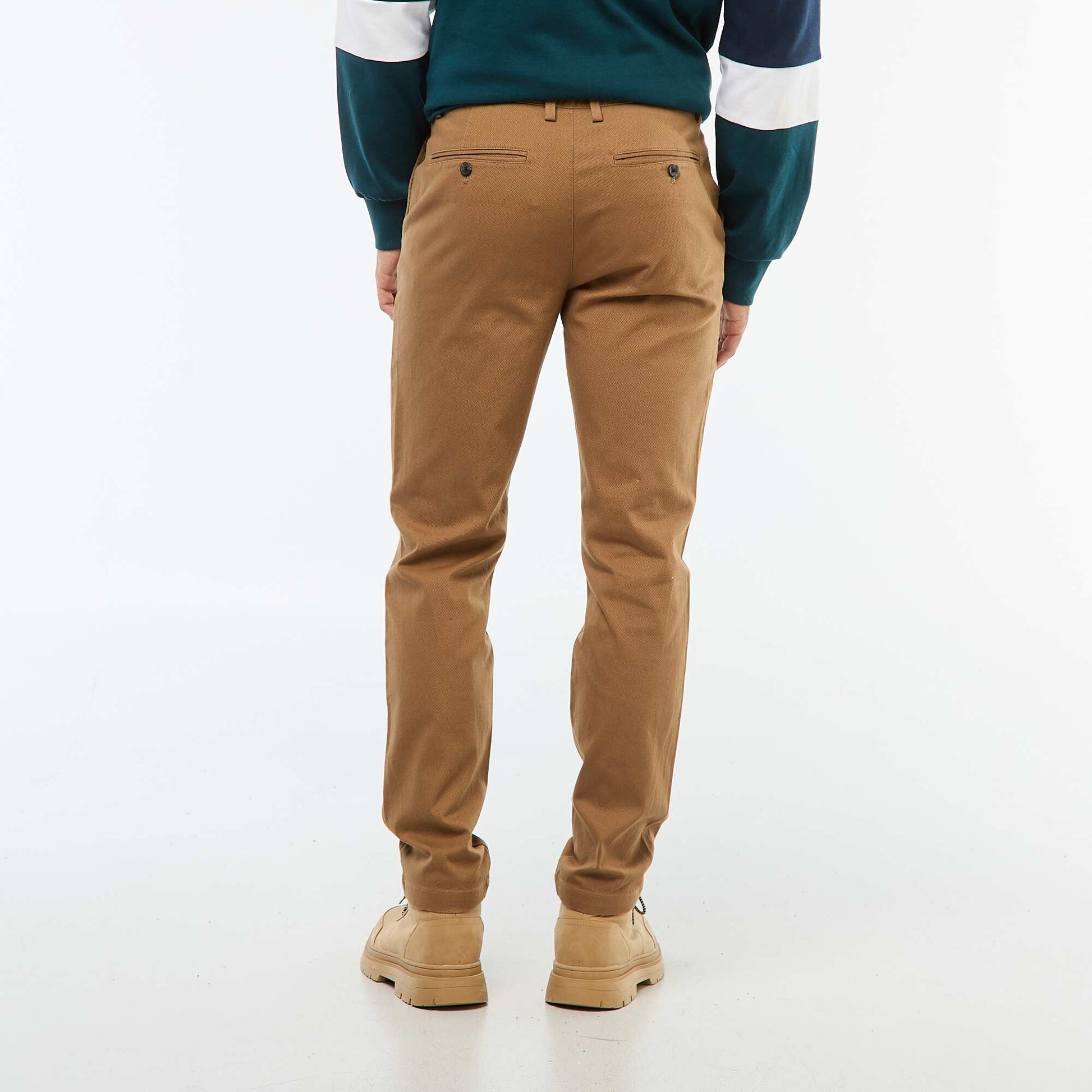 Pantalon chino en twill MARRON