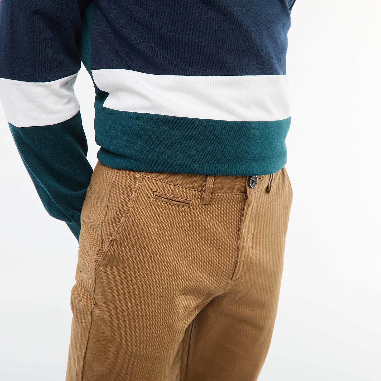Pantalon chino en twill MARRON