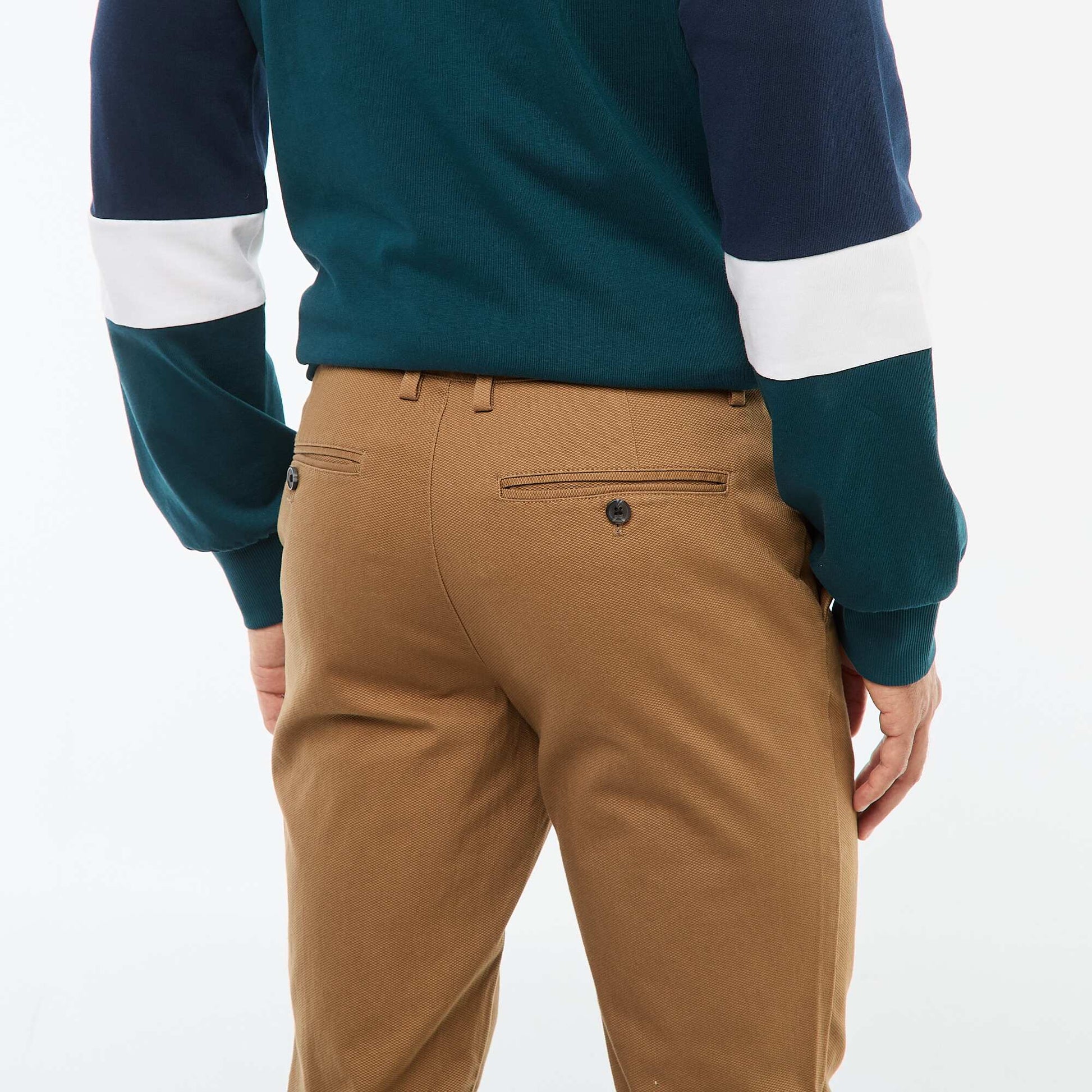 Pantalon chino en twill MARRON