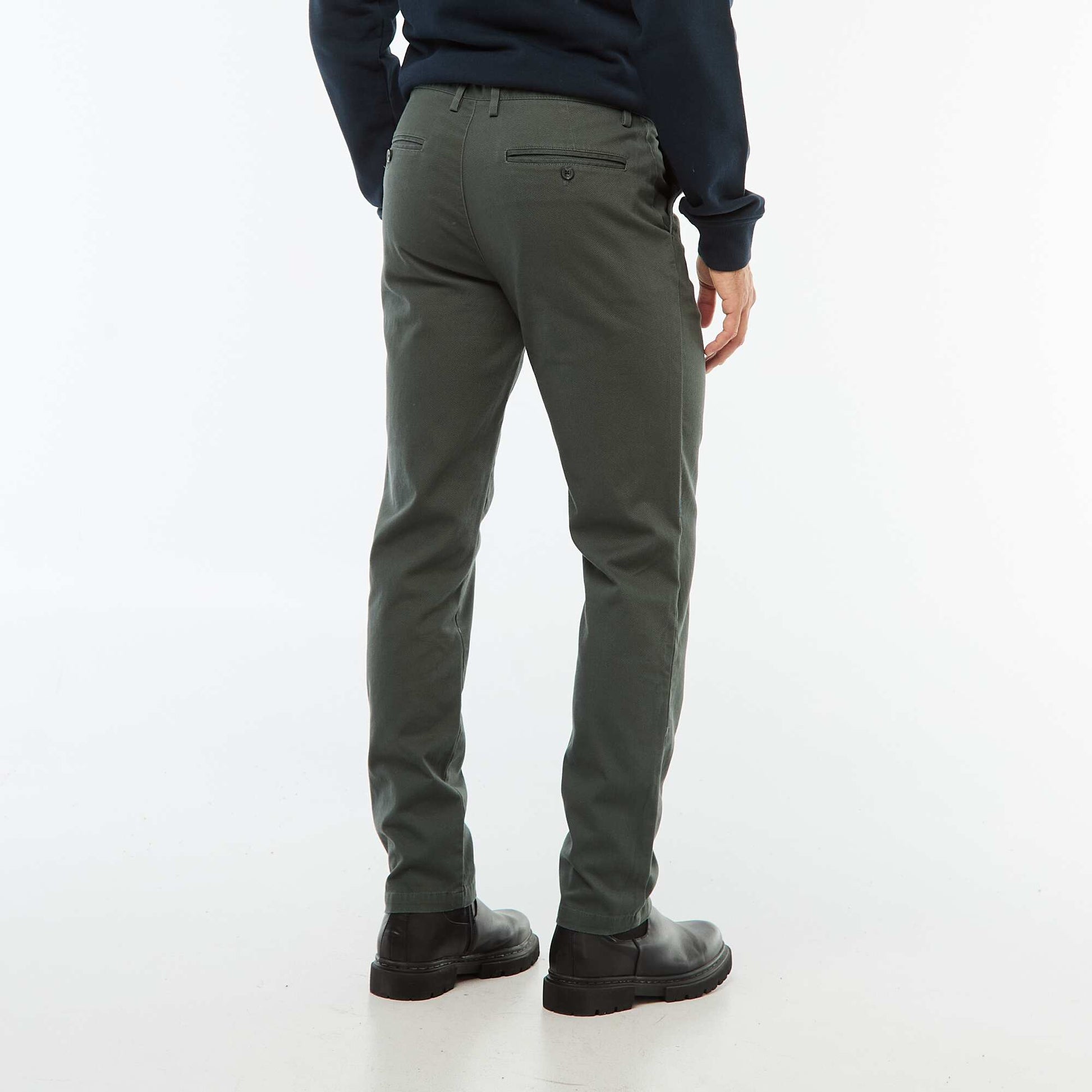 Pantalon chino en twill VERT