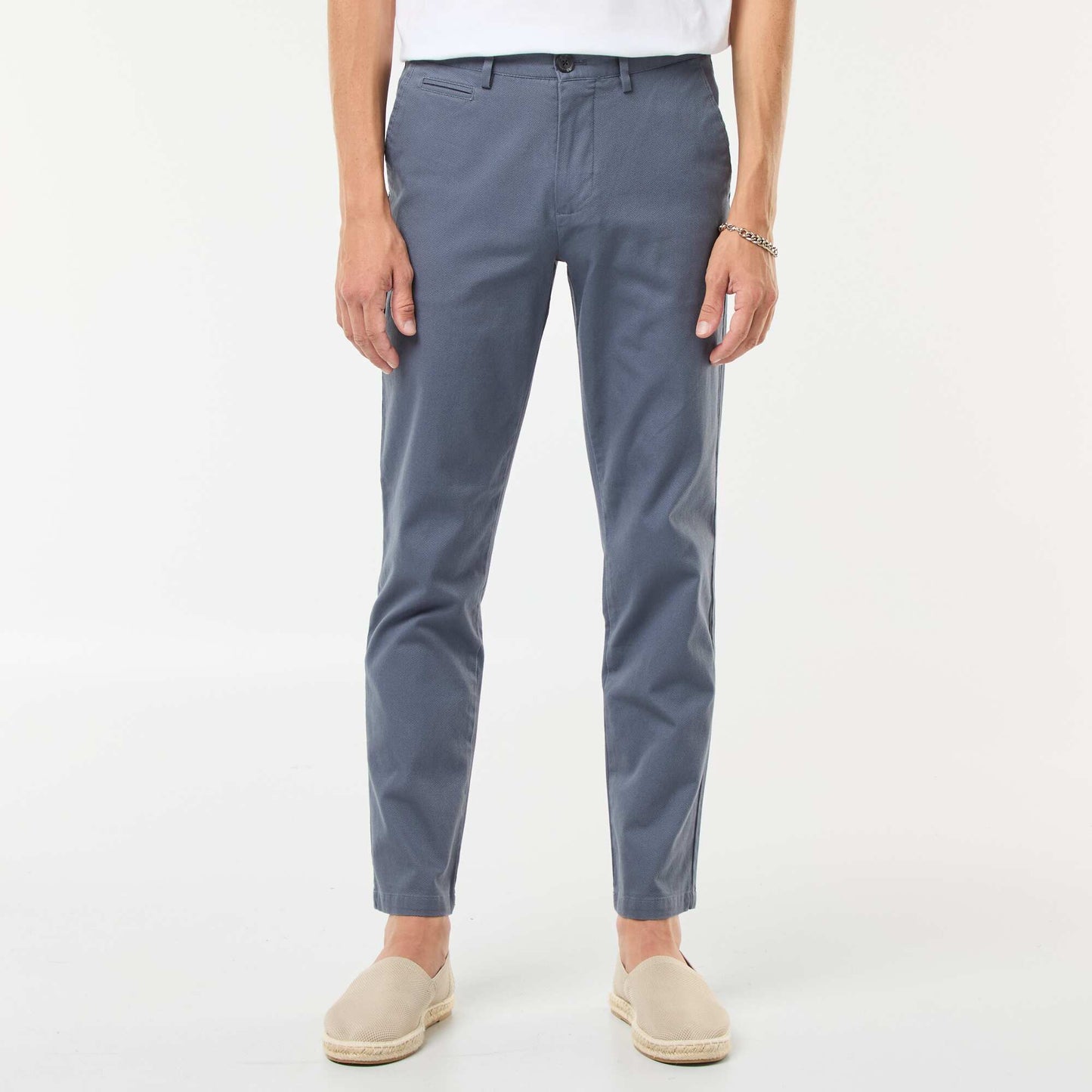 Pantalon chino en twill GRIS