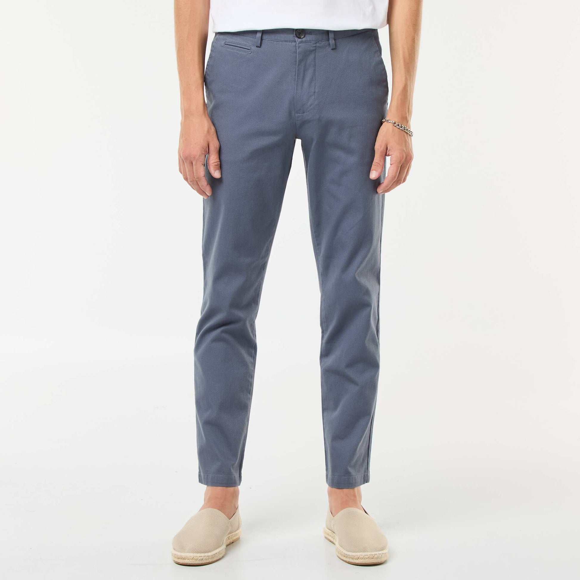 Pantalon chino en twill GRIS