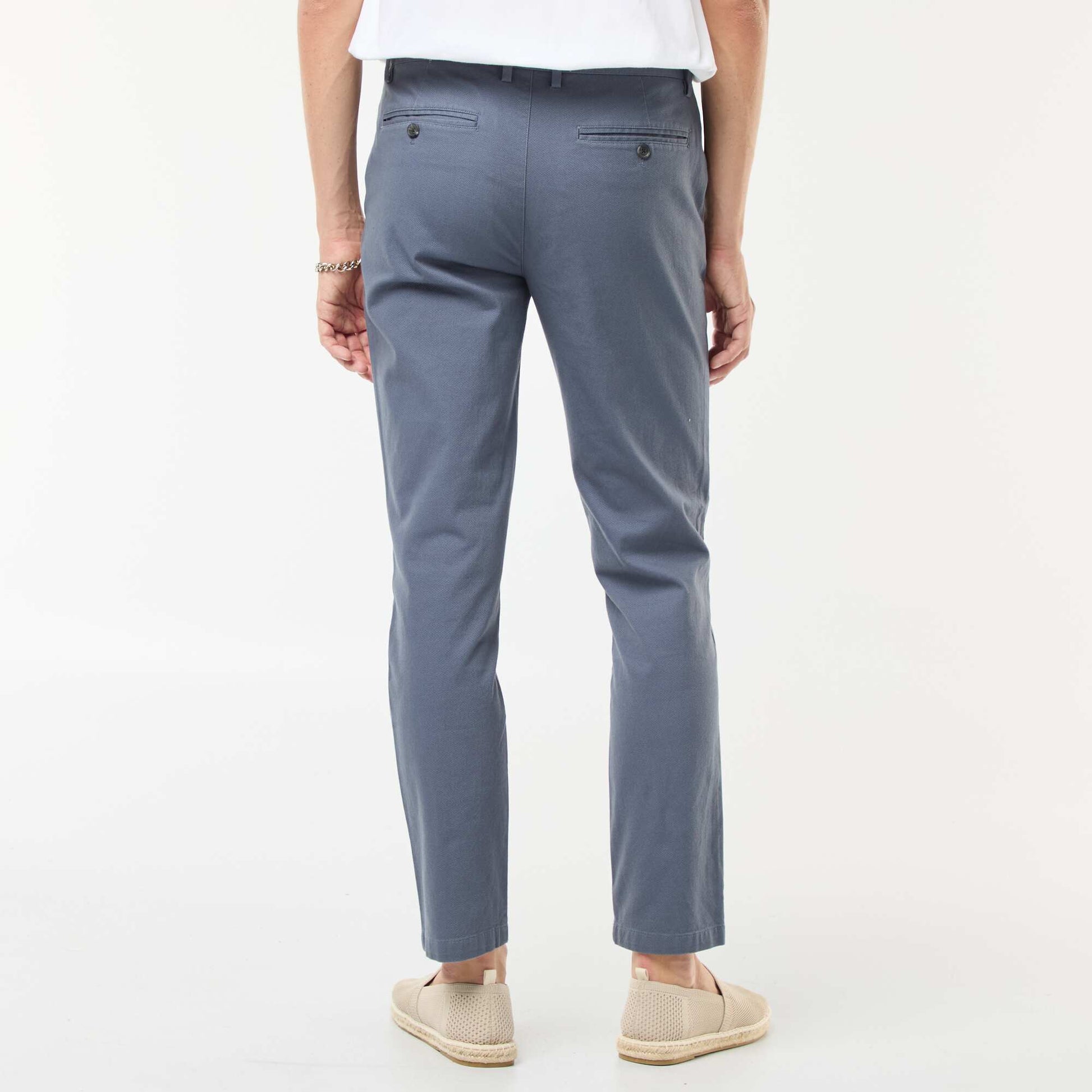 Pantalon chino en twill GRIS
