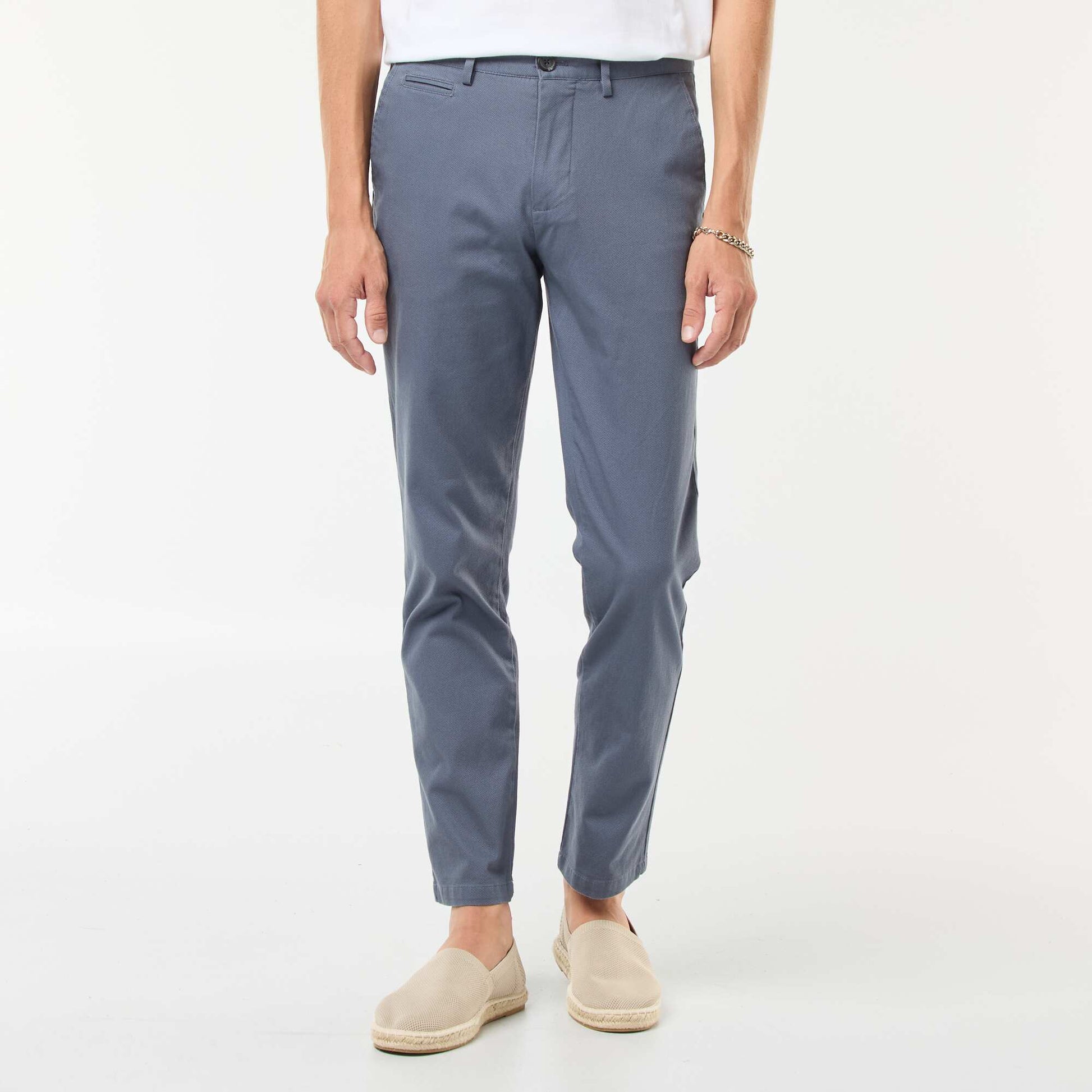 Pantalon chino en twill GRIS