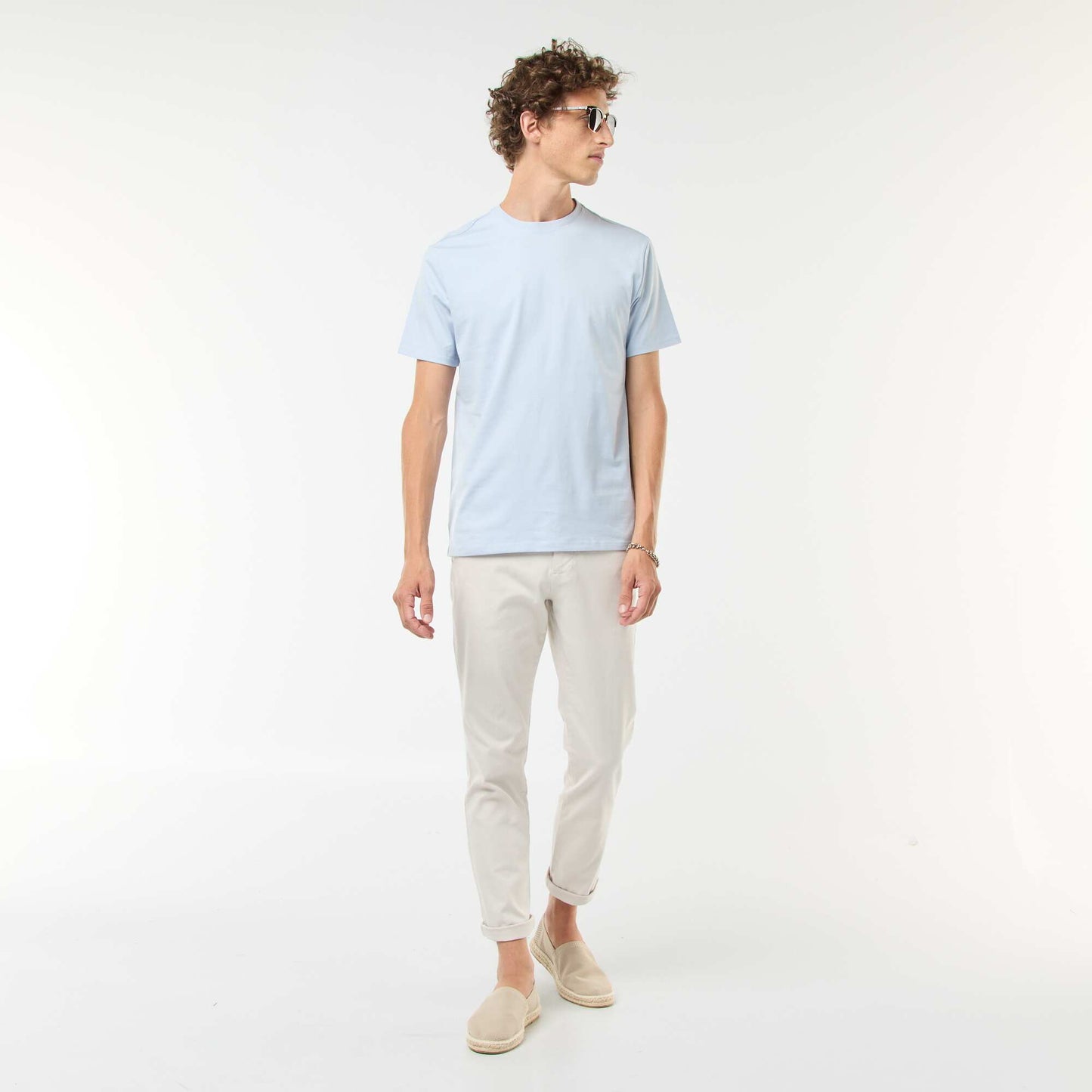 Pantalon chino en twill BLANC
