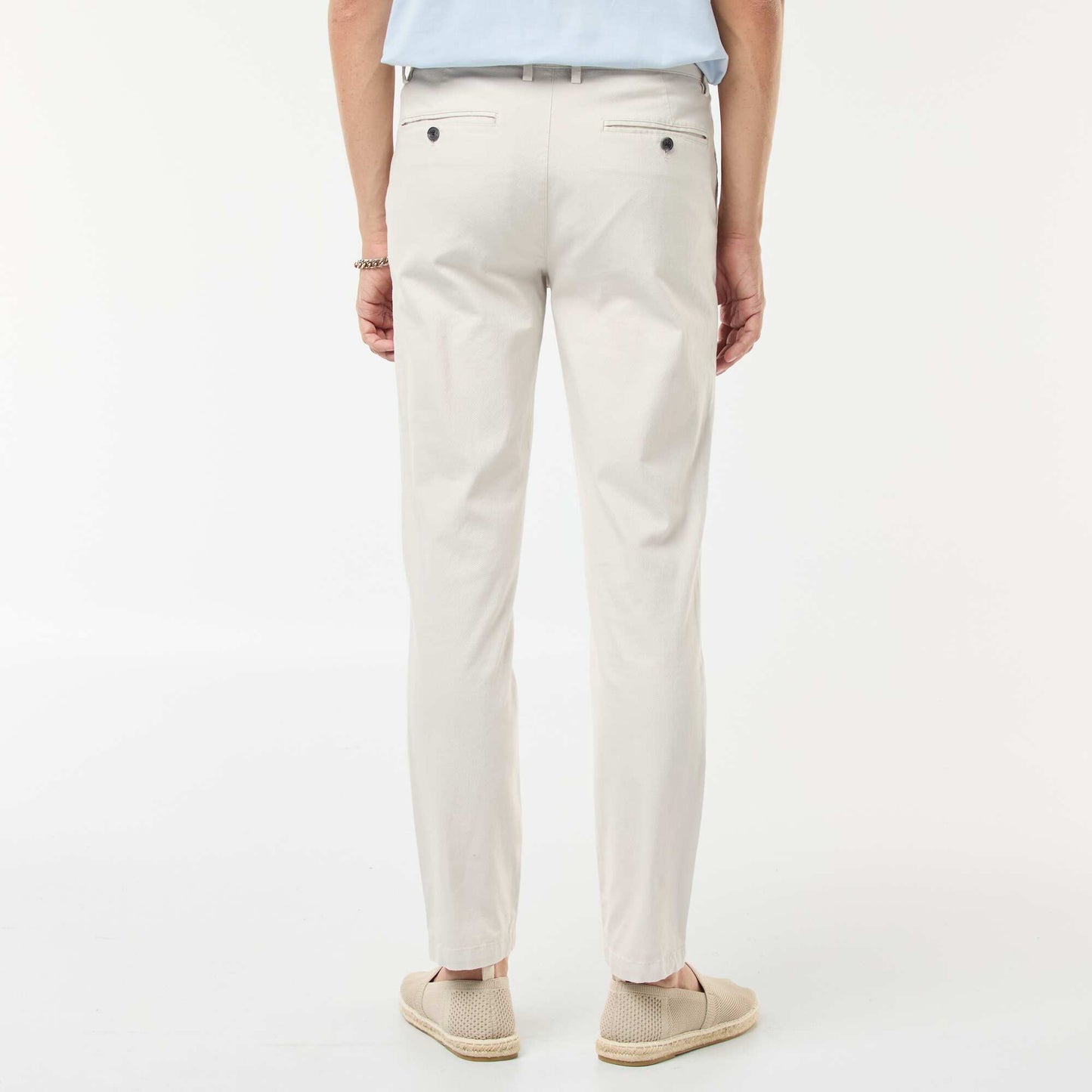 Pantalon chino en twill BLANC